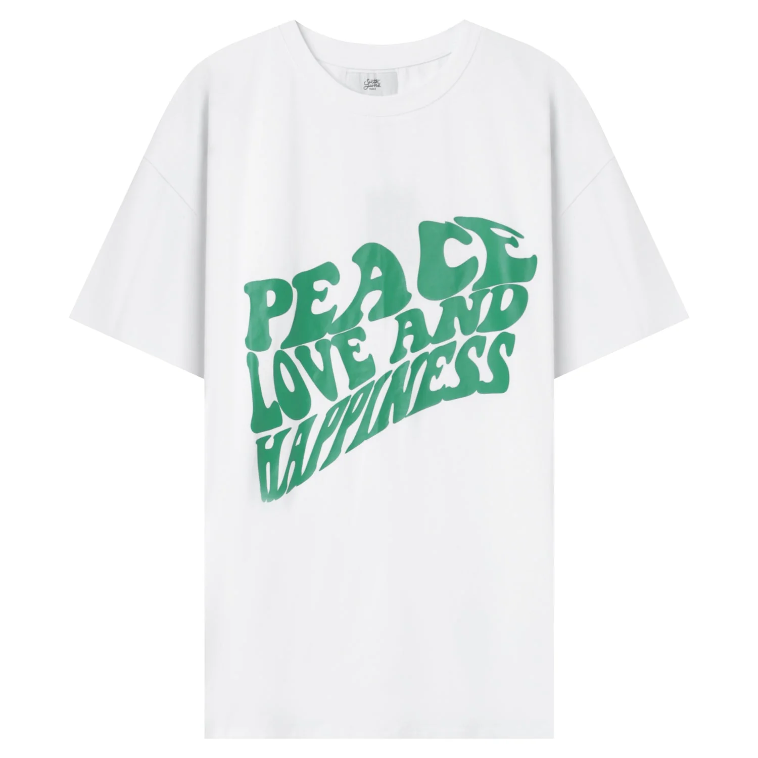 Robe courte Peace Love Blanc - Image 6