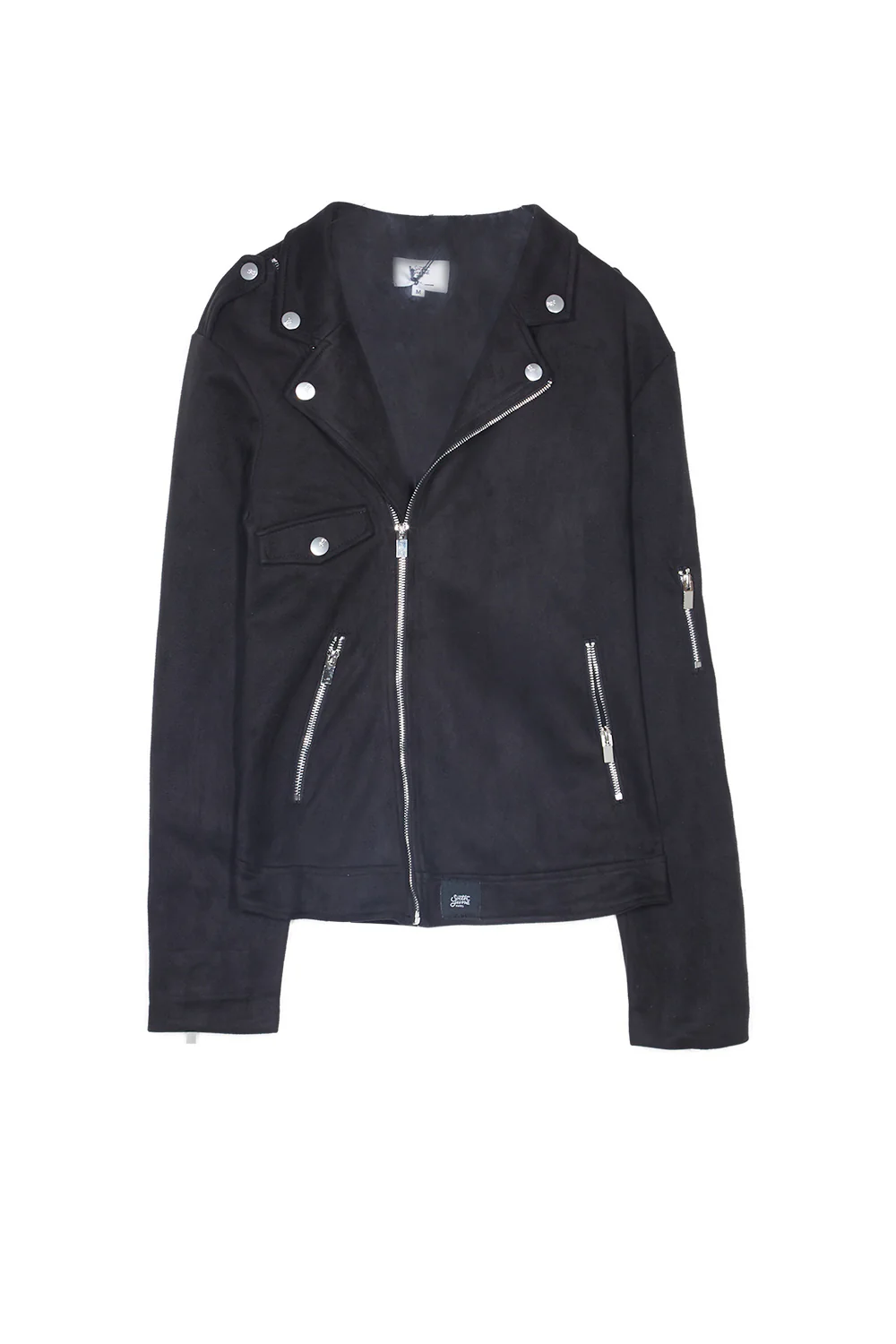 Veste broderies roses blanches noir - Image 7