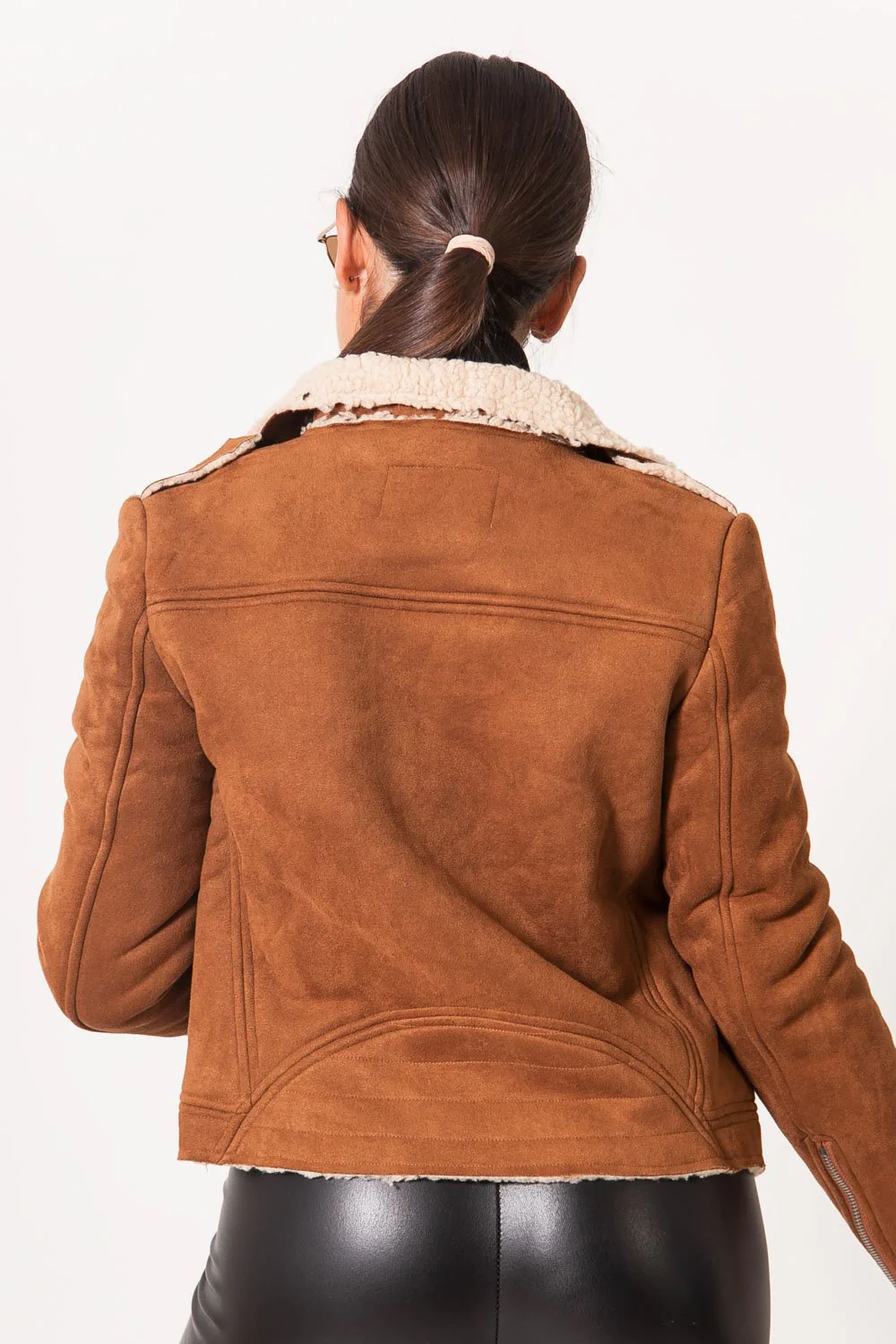 Veste suéde court beige - Image 5