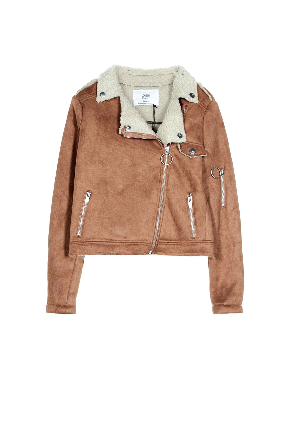 Veste suéde court beige - Image 6