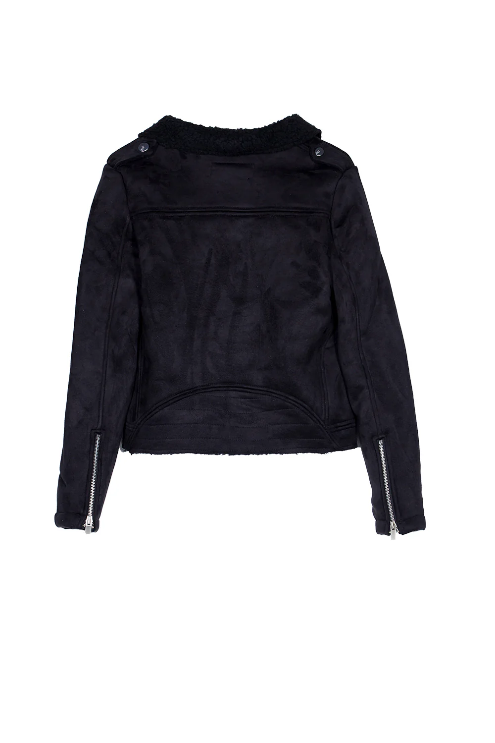 Veste suéde court noir - Image 7