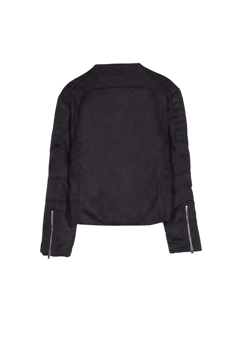 Veste suédé biker noir - Image 6