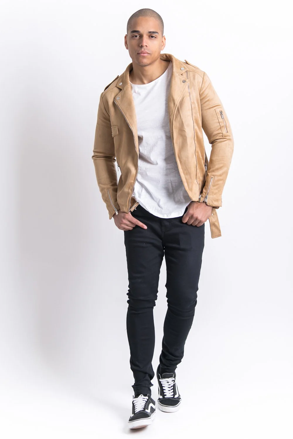 Perfecto suédé beige 2011V - Image 2