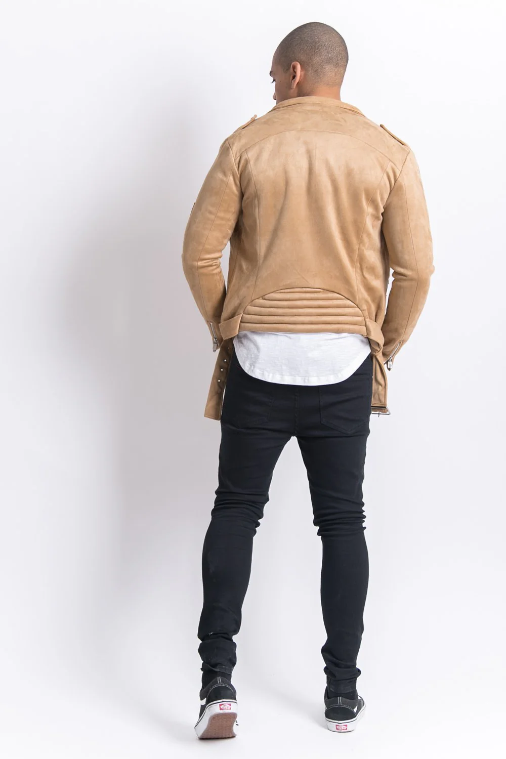 Perfecto suédé beige 2011V - Image 5