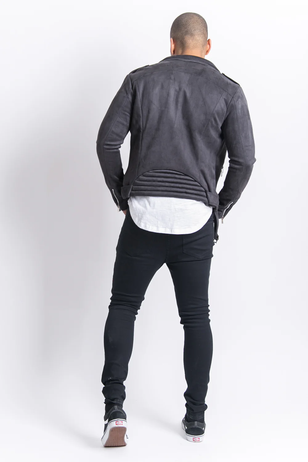 Veste suédé gris foncé 2011V - Image 3