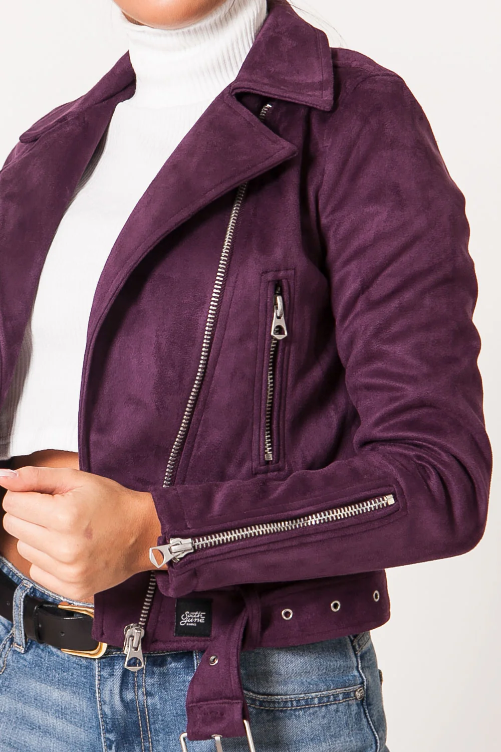 Veste suédine violet - Image 3
