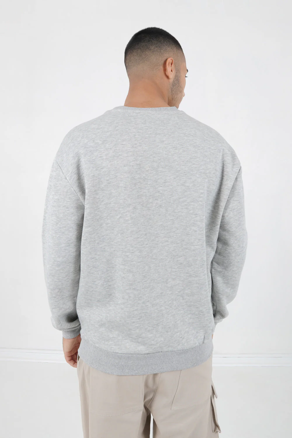 Sweat coeur brodé Gris - Image 5