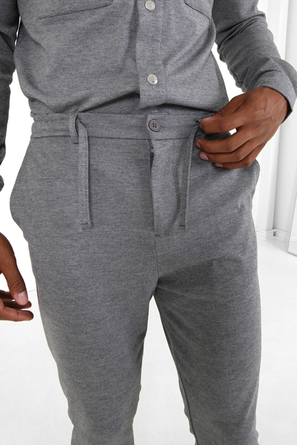 Pantalon droit revers Gris - Image 3