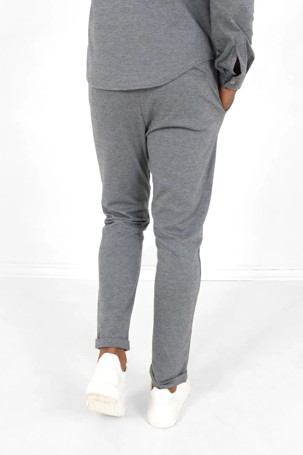 Pantalon droit revers Gris - Image 5