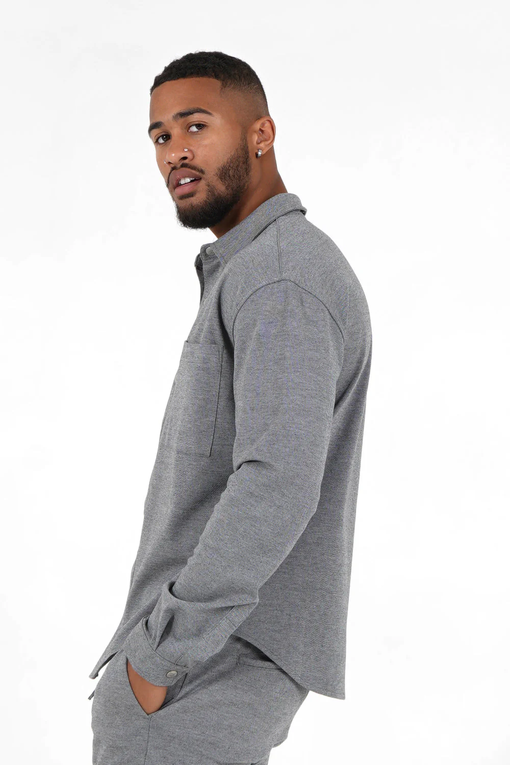 Chemise manches longues Gris - Image 4