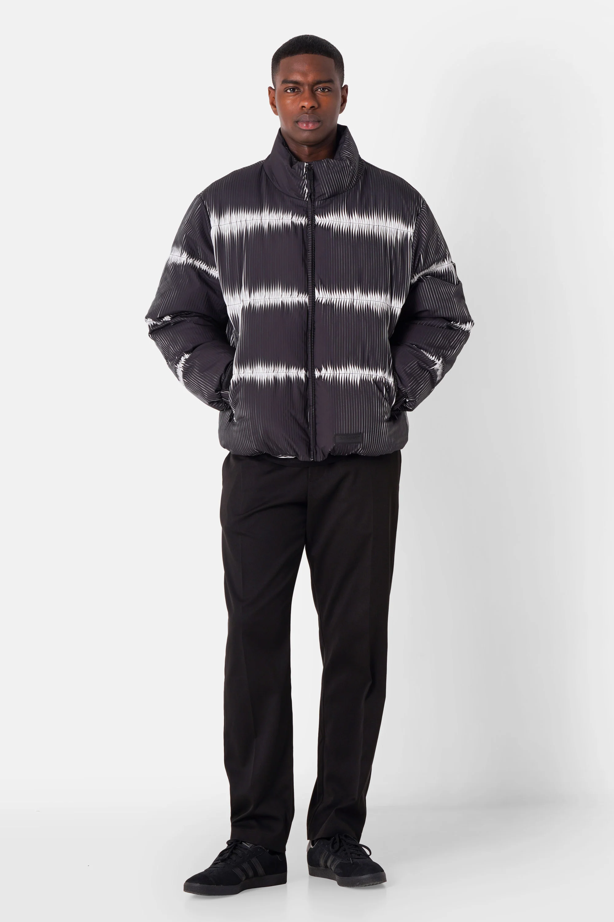 PLEATED bicolored puffer jacket - Image 2