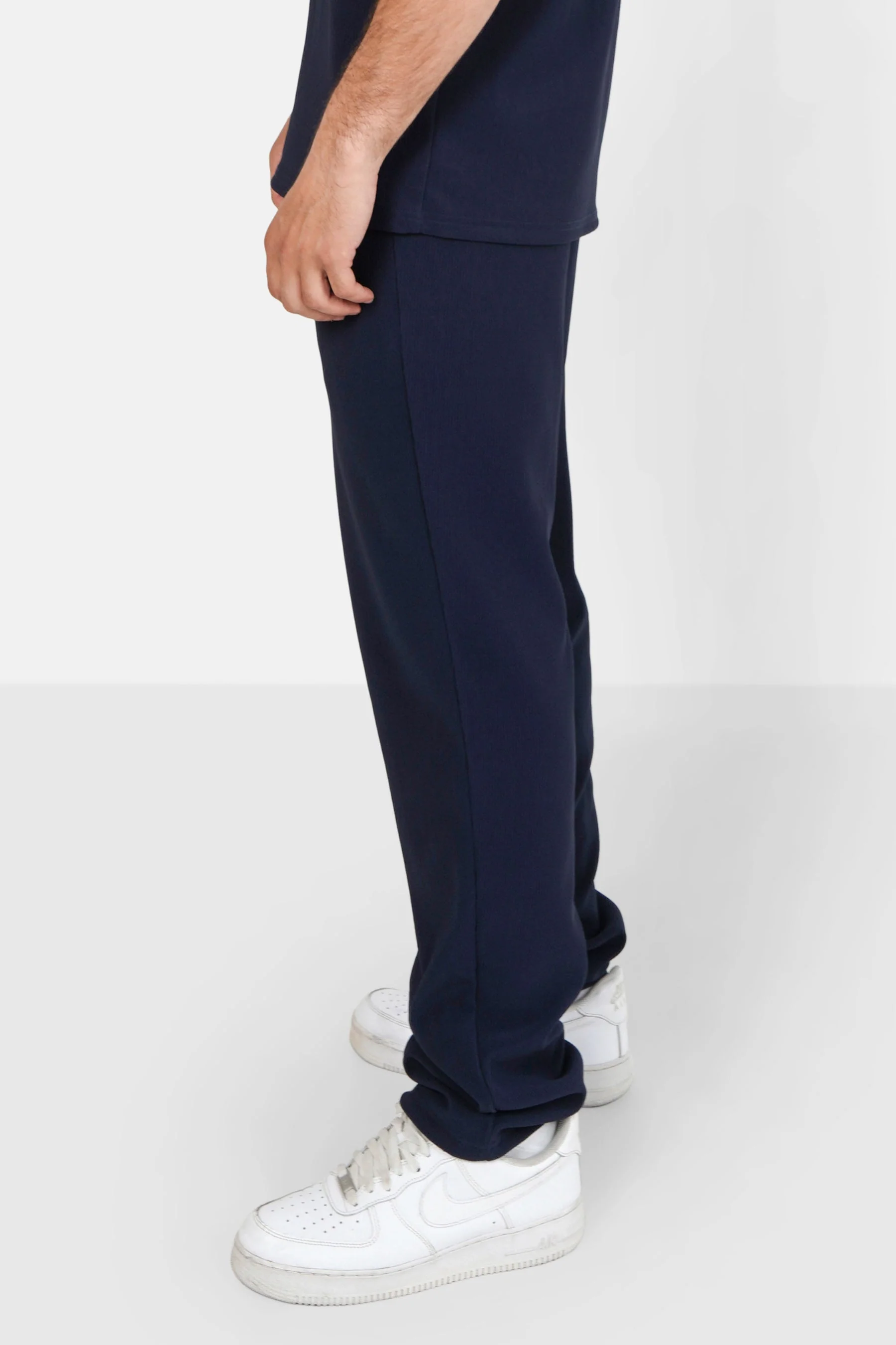 Pantalon plissé regular Bleu foncé - Image 4