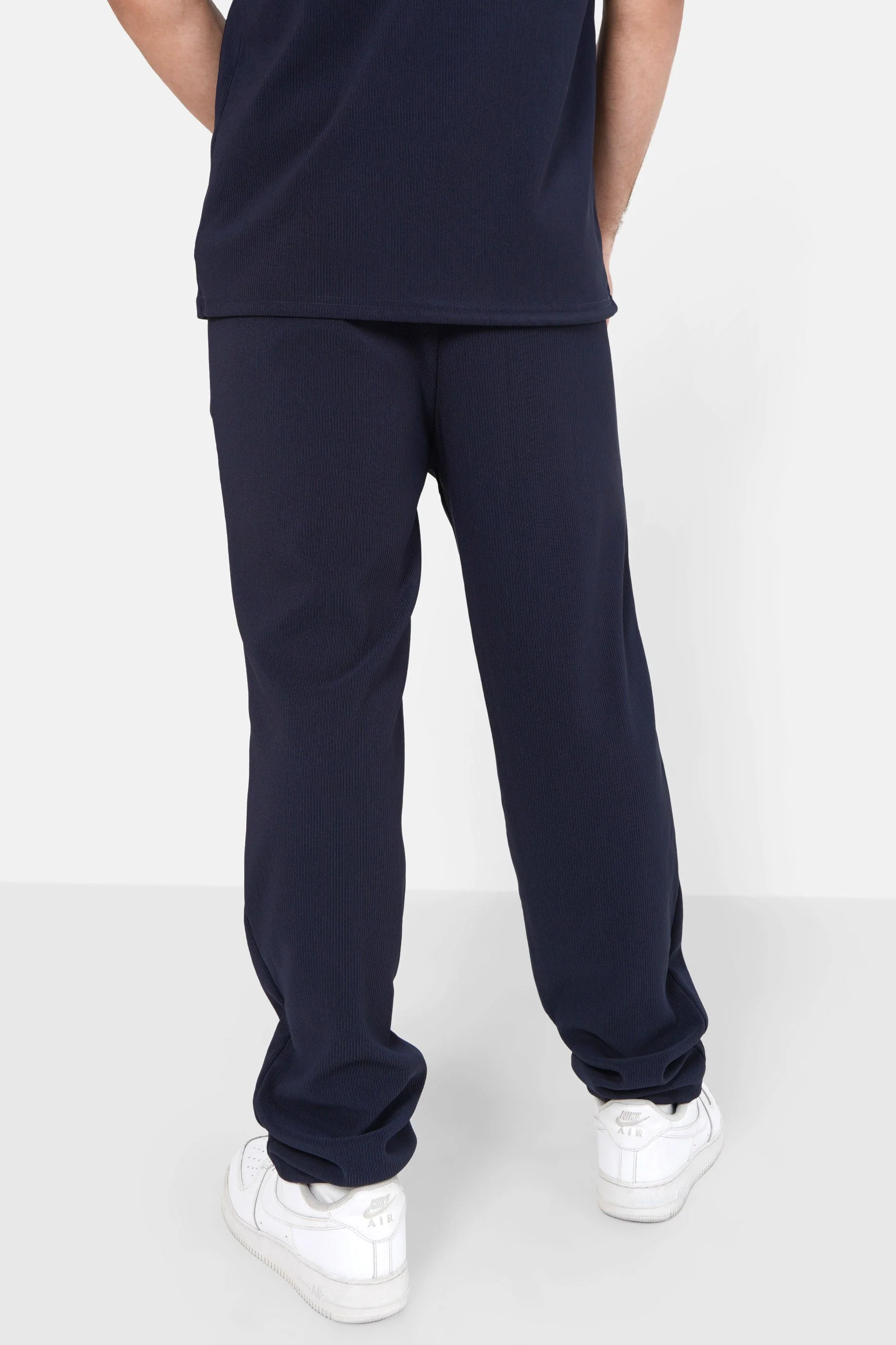 Pantalon plissé regular Bleu foncé - Image 5