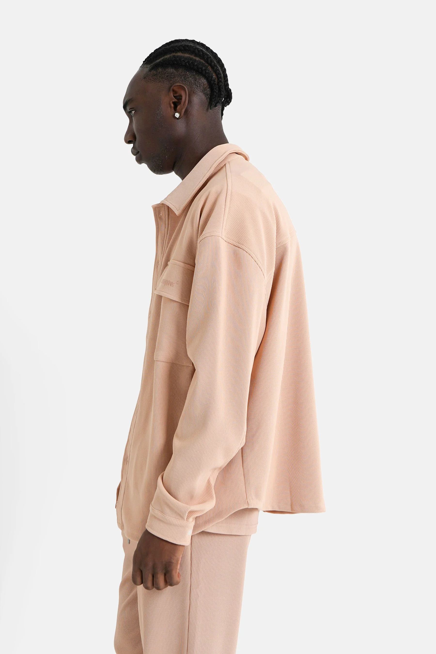 Chemise plissée loose Beige - Image 4