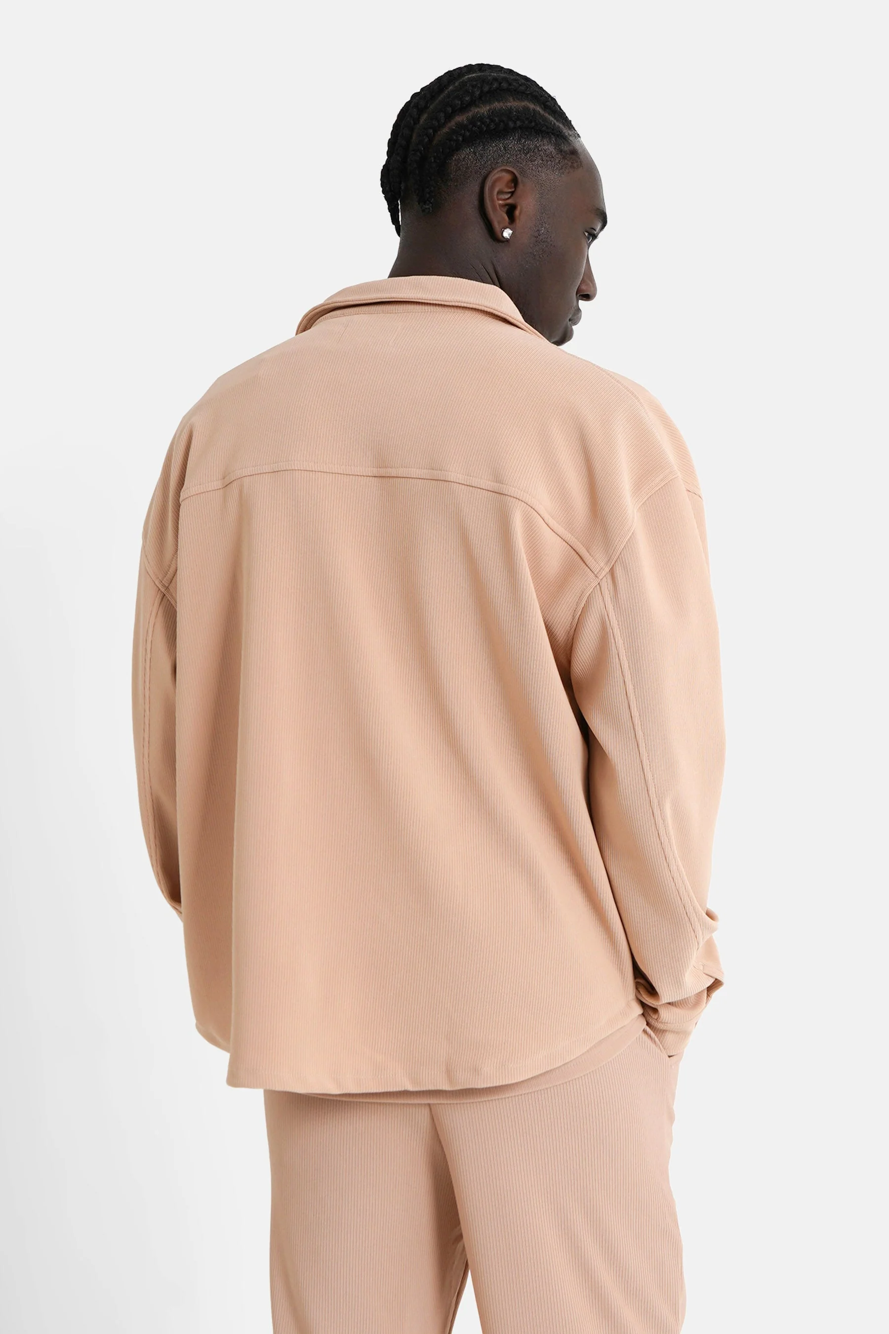 Chemise plissée loose Beige - Image 5