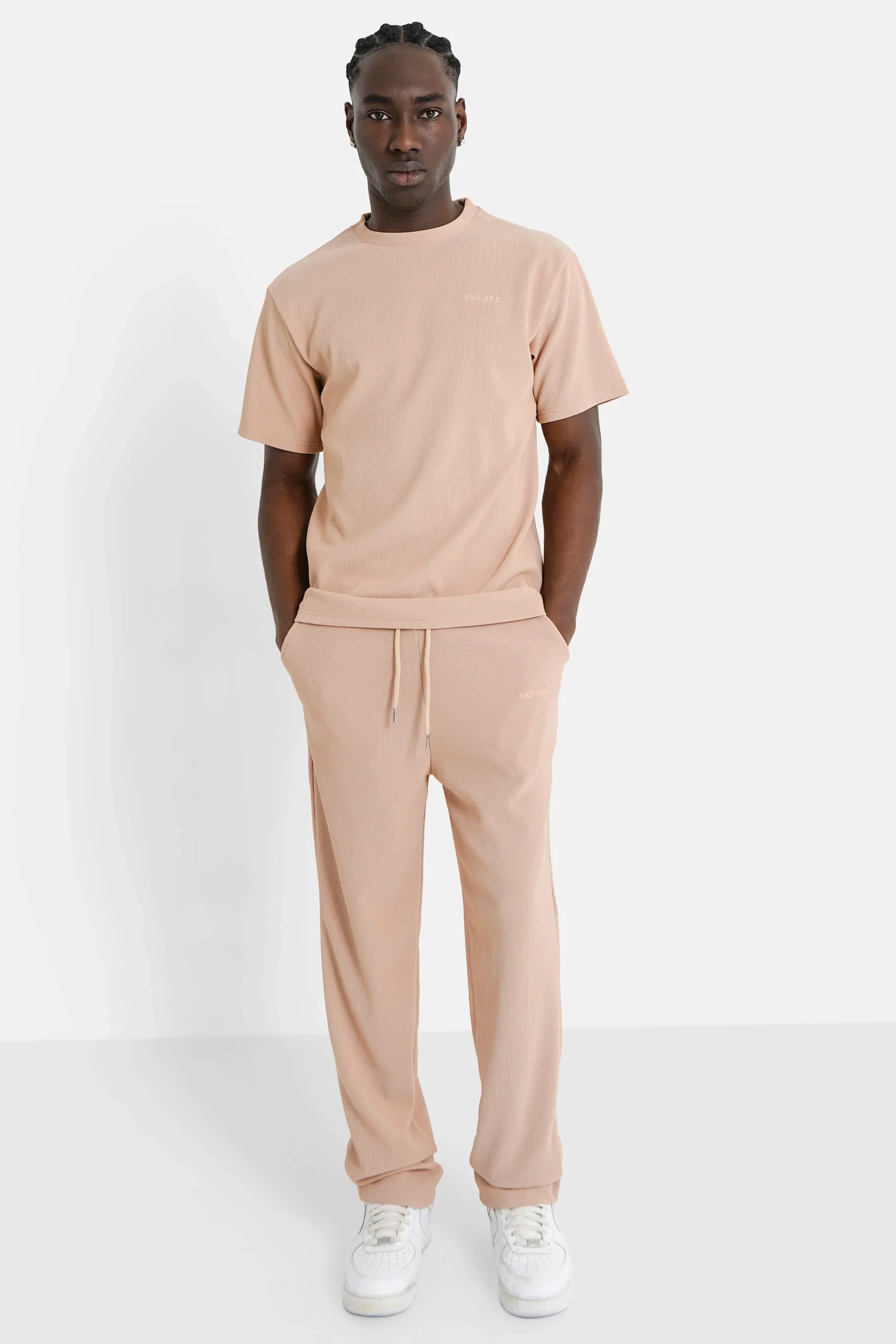 T-shirt plissé manches courtes Beige - Image 2