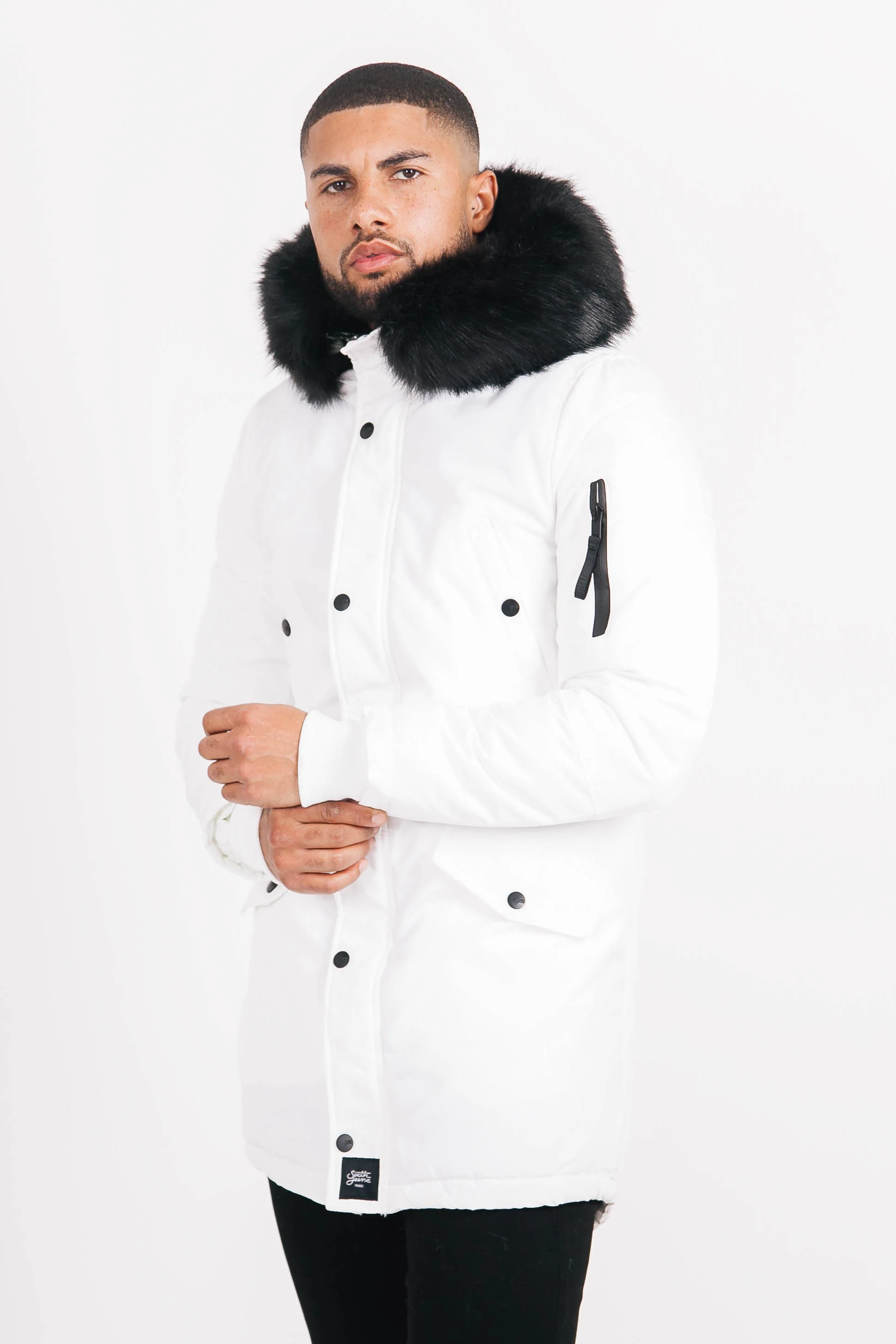 Parka déperlante doublée Blanc - Image 3