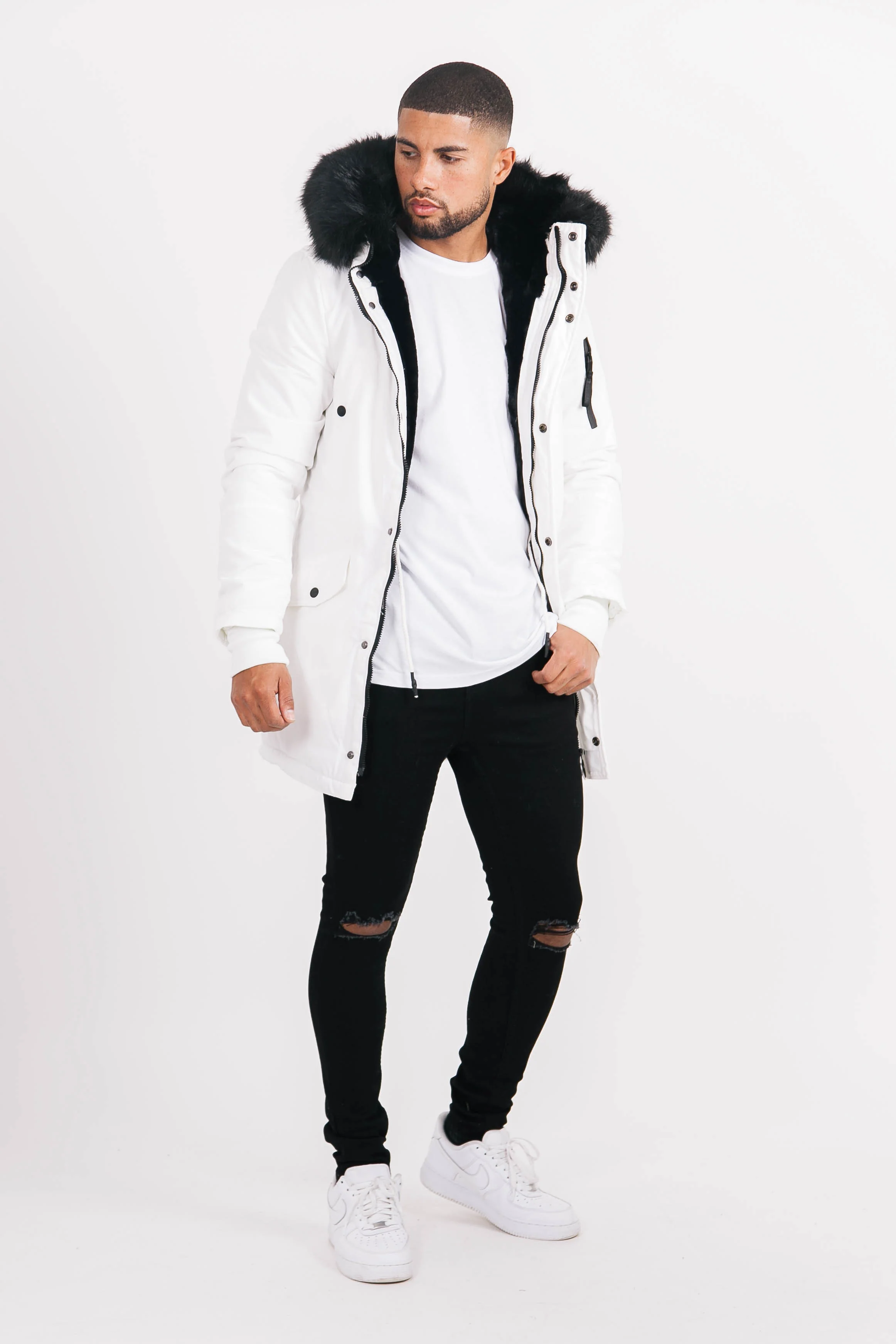 Parka déperlante doublée Blanc - Image 5