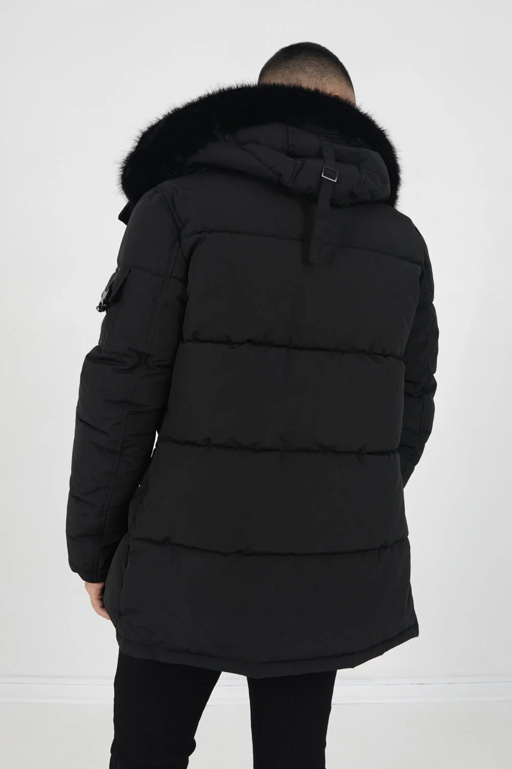 Parka fourrure déperlante Noir - Image 5