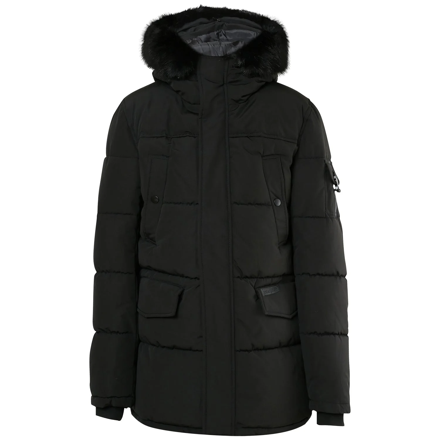 Parka fourrure déperlante Noir - Image 6