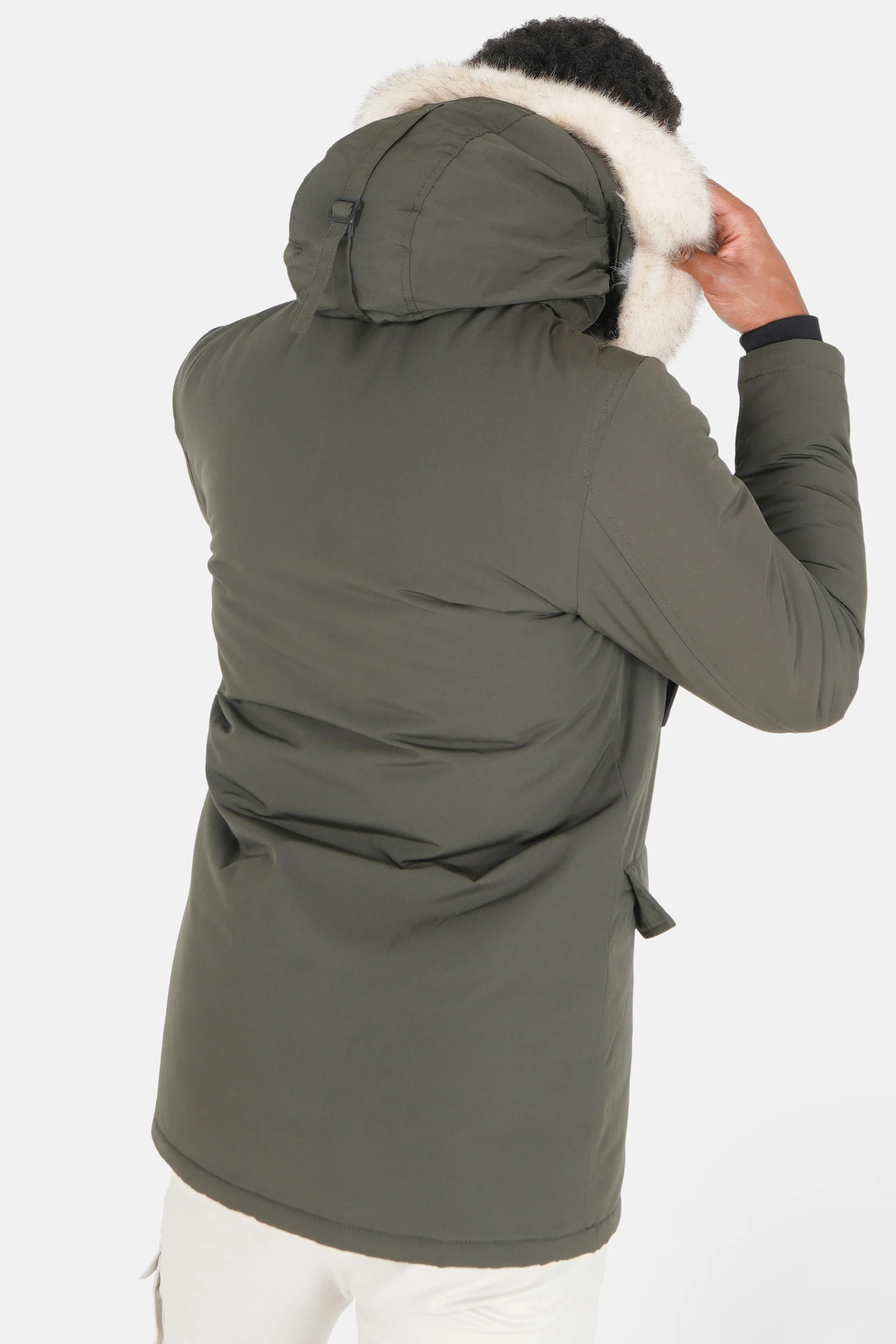 Parka fourrure déperlante Vert kaki - Image 5
