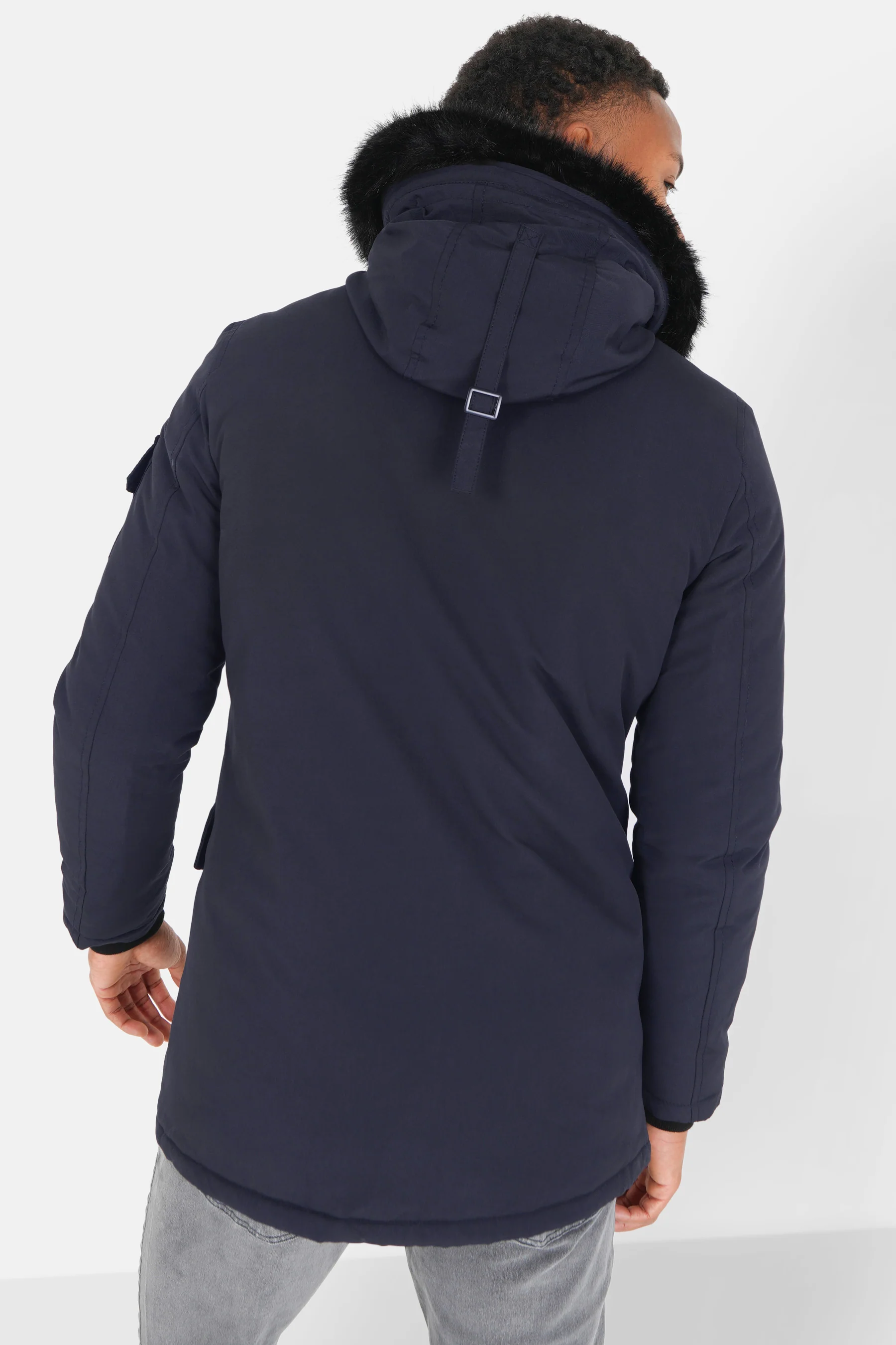 Parka fourrure déperlante Bleu foncé - Image 5