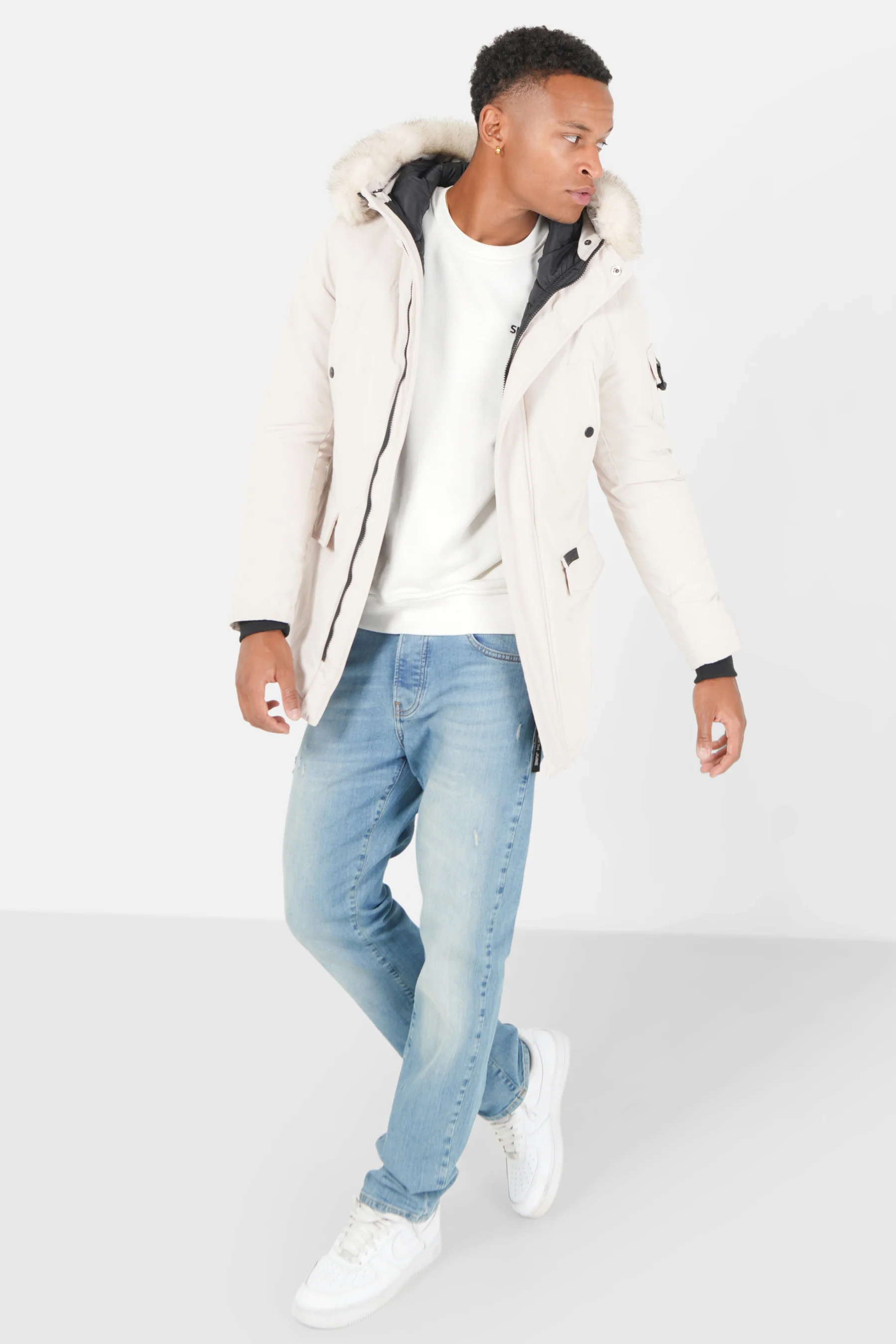 Parka fourrure déperlante Beige clair - Image 2