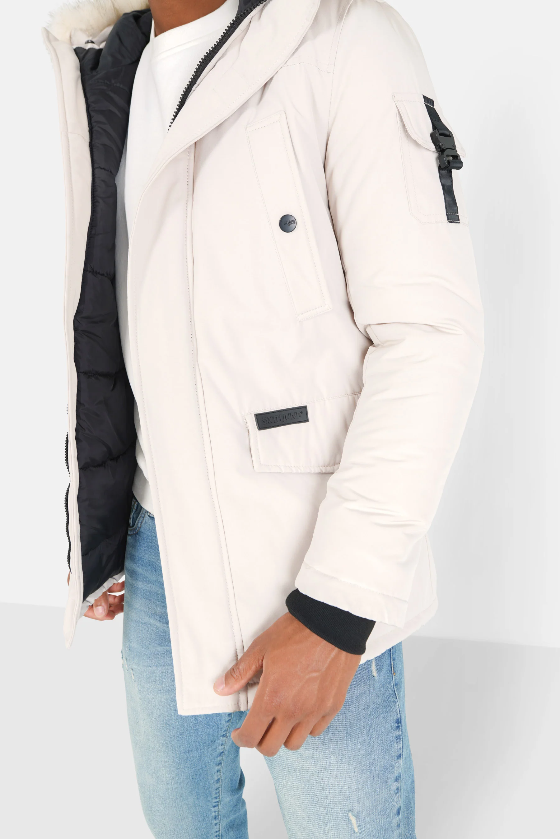 Parka fourrure déperlante Beige clair - Image 4