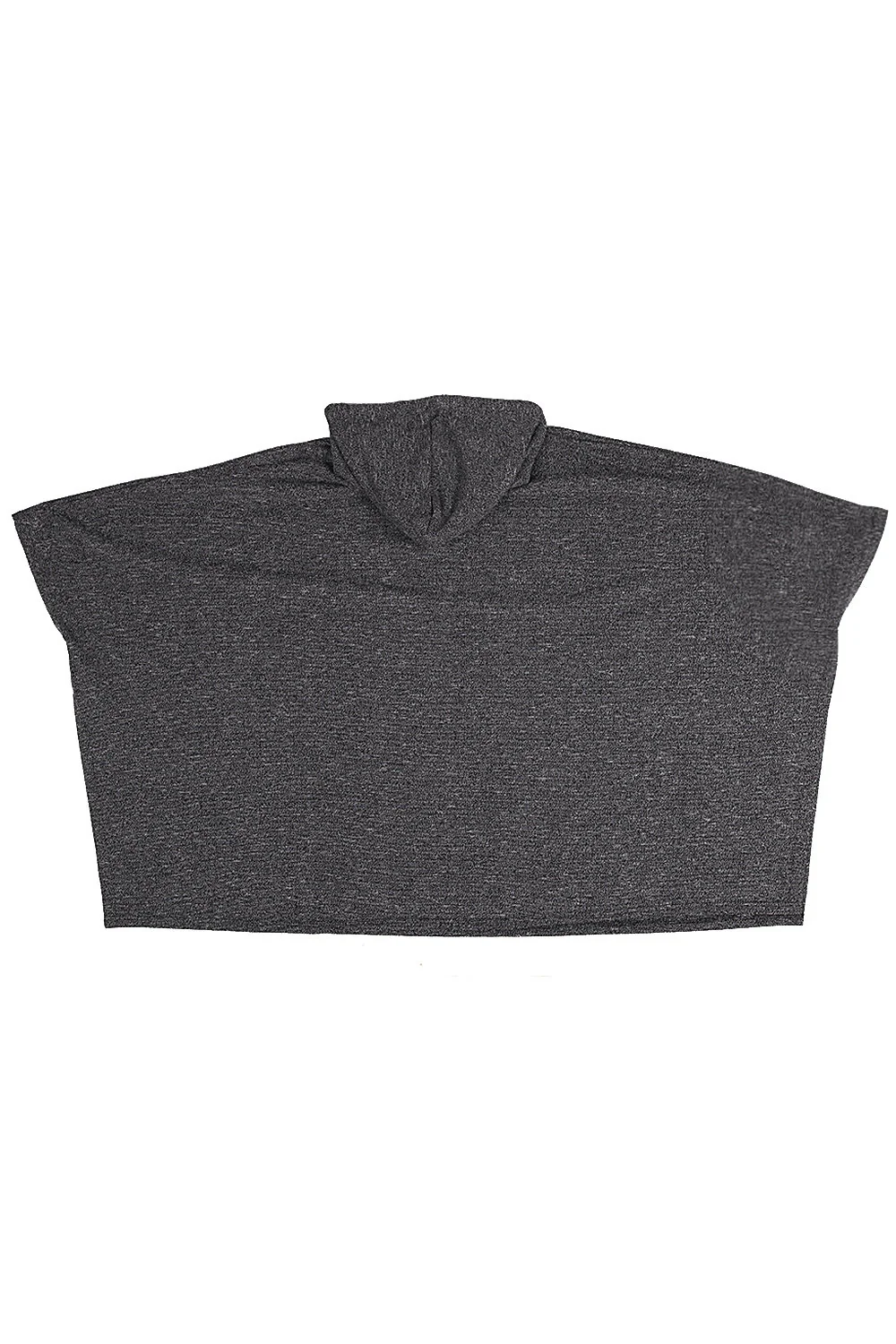 Poncho capuche large gris 1902C - Image 6