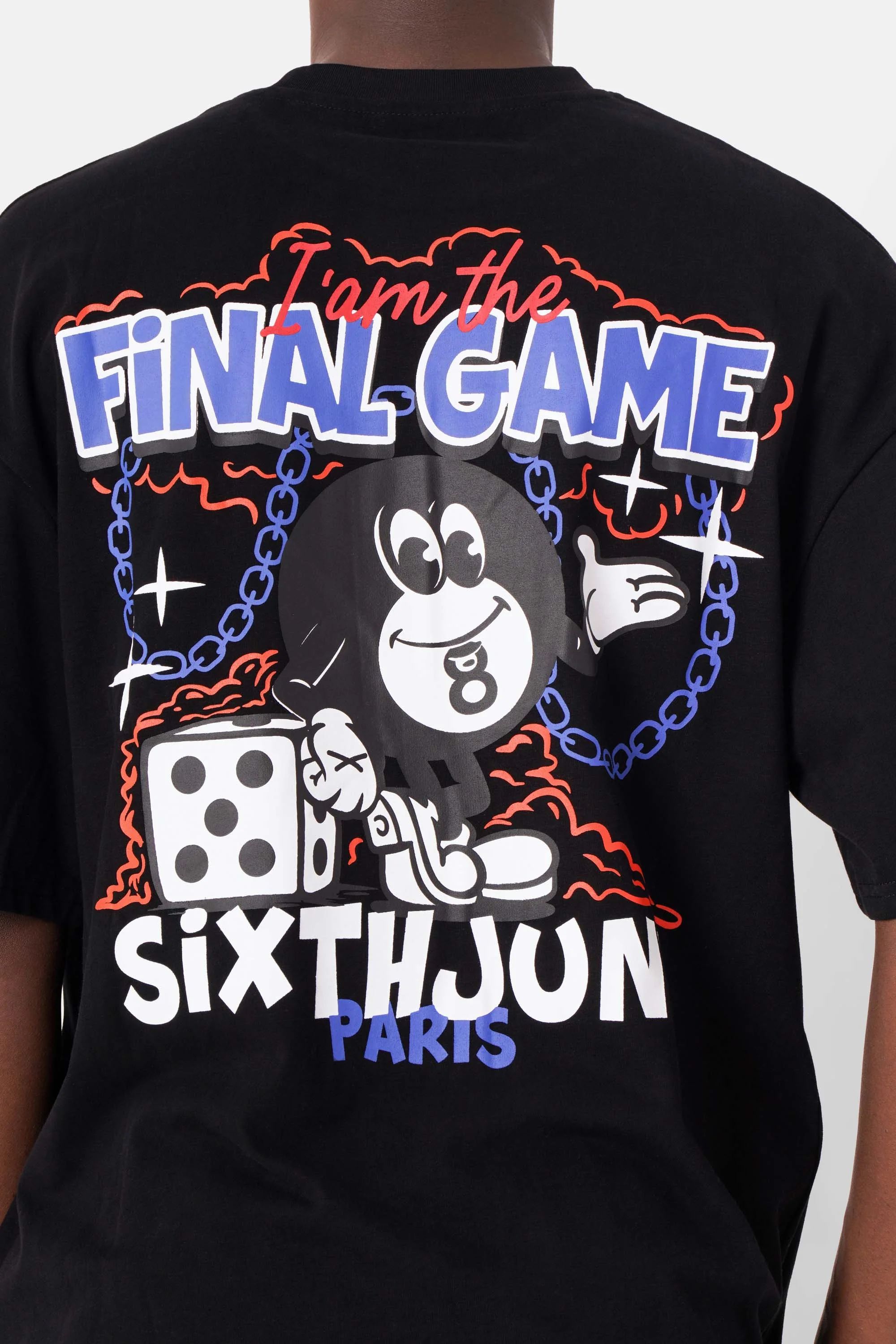T-shirt retro final game Noir - Image 3