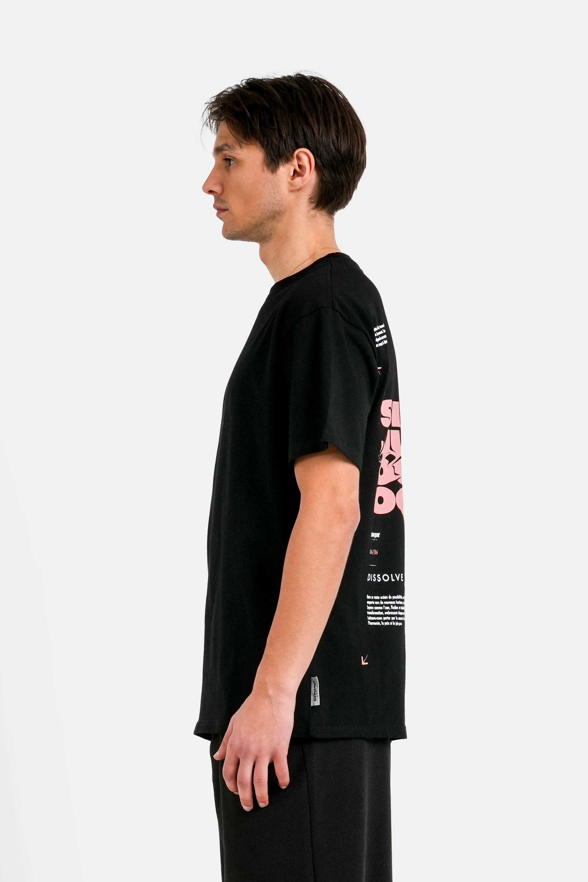 T-shirt graphique dos Noir - Image 3