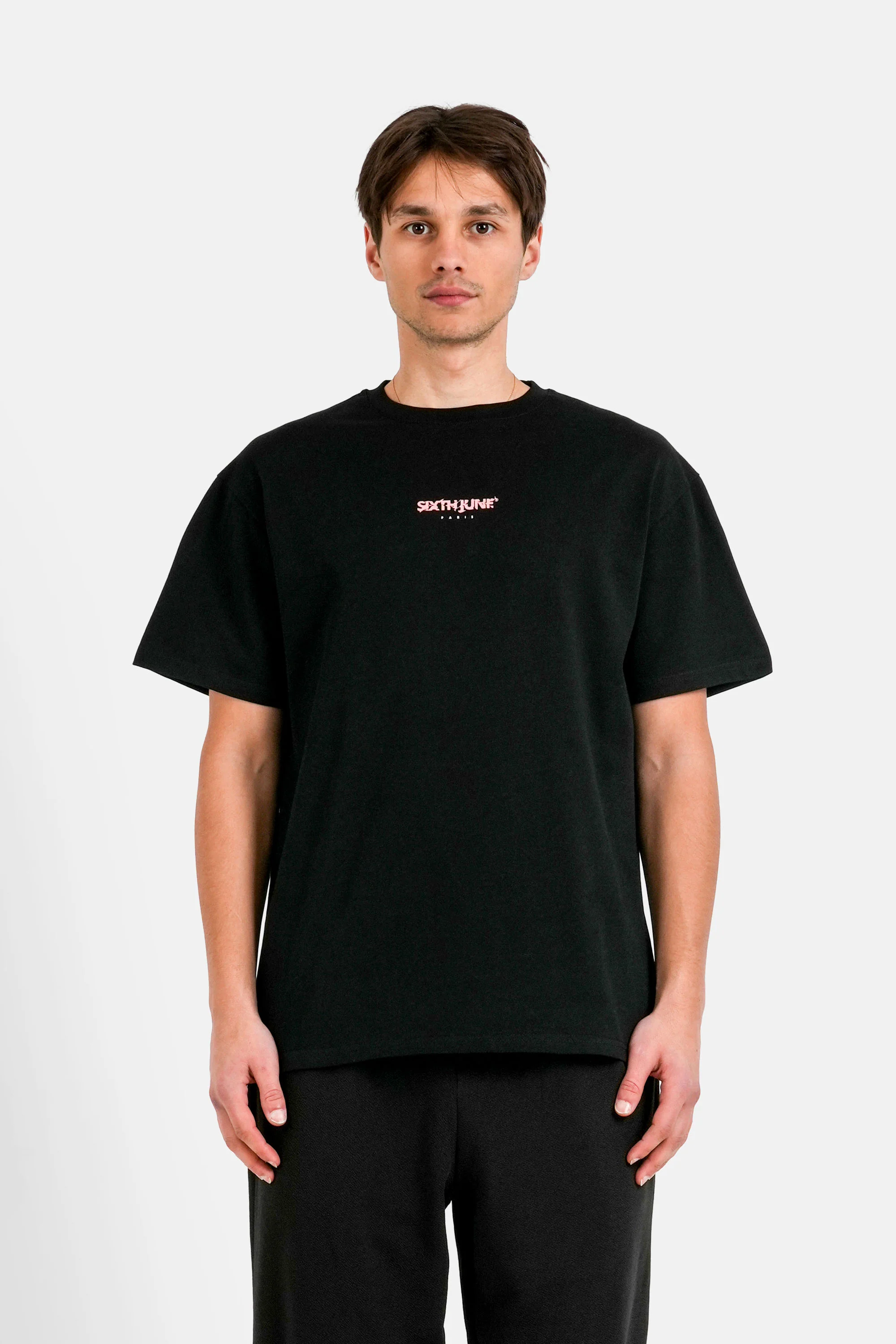 T-shirt graphique dos Noir - Image 4