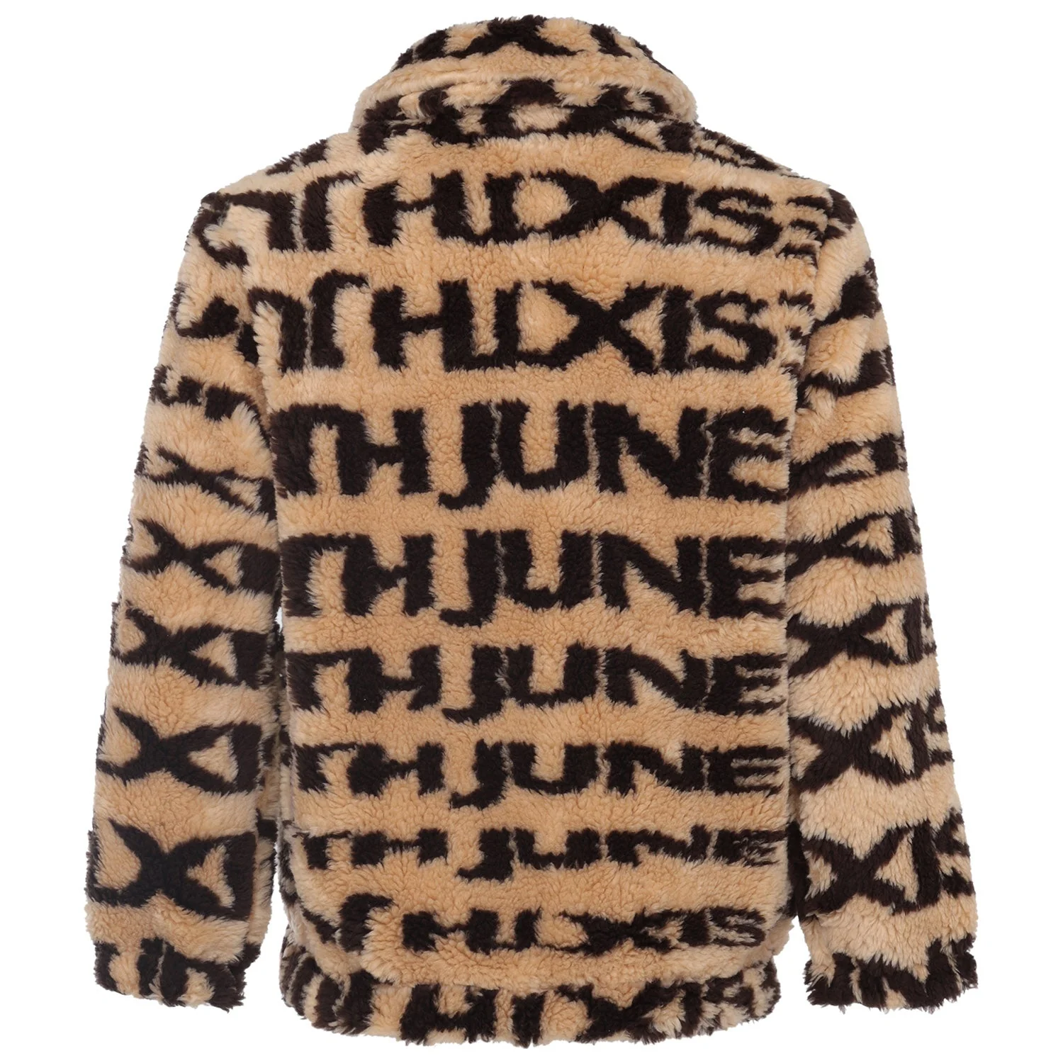Veste fourrure logo Beige - Image 7