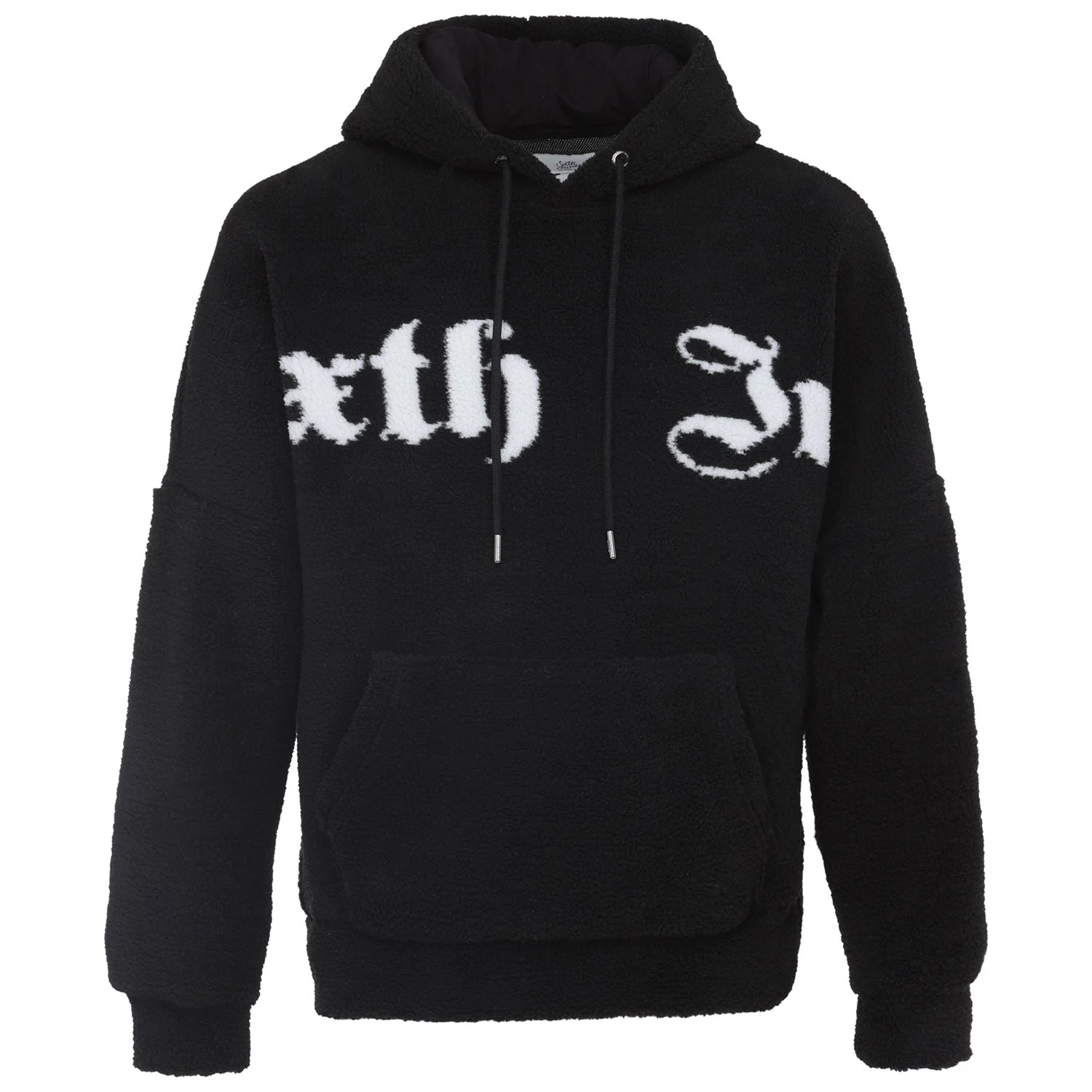 Sweat capuche sherpa oversized Noir - Image 5