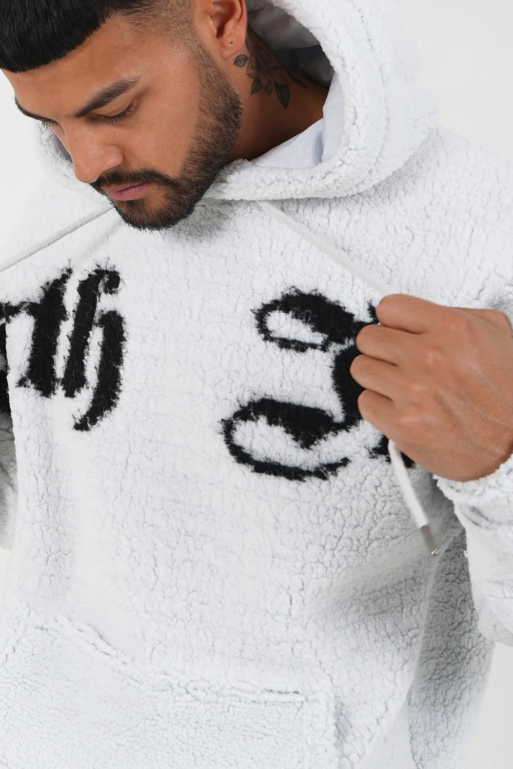 Sweat capuche sherpa oversized Gris - Image 2