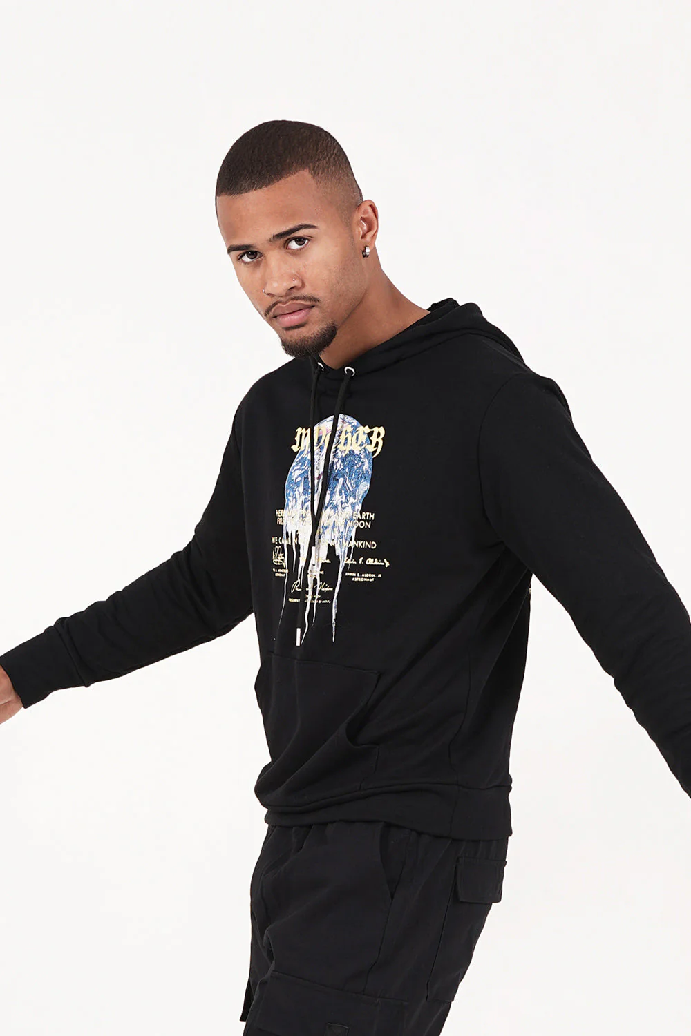 Sweat capuche mother Earth Noir - Image 4