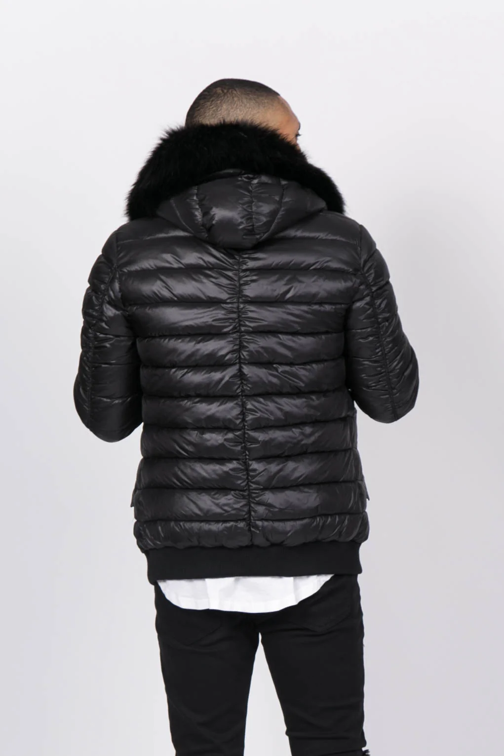 Doudoune courte regular fit noire - Image 6