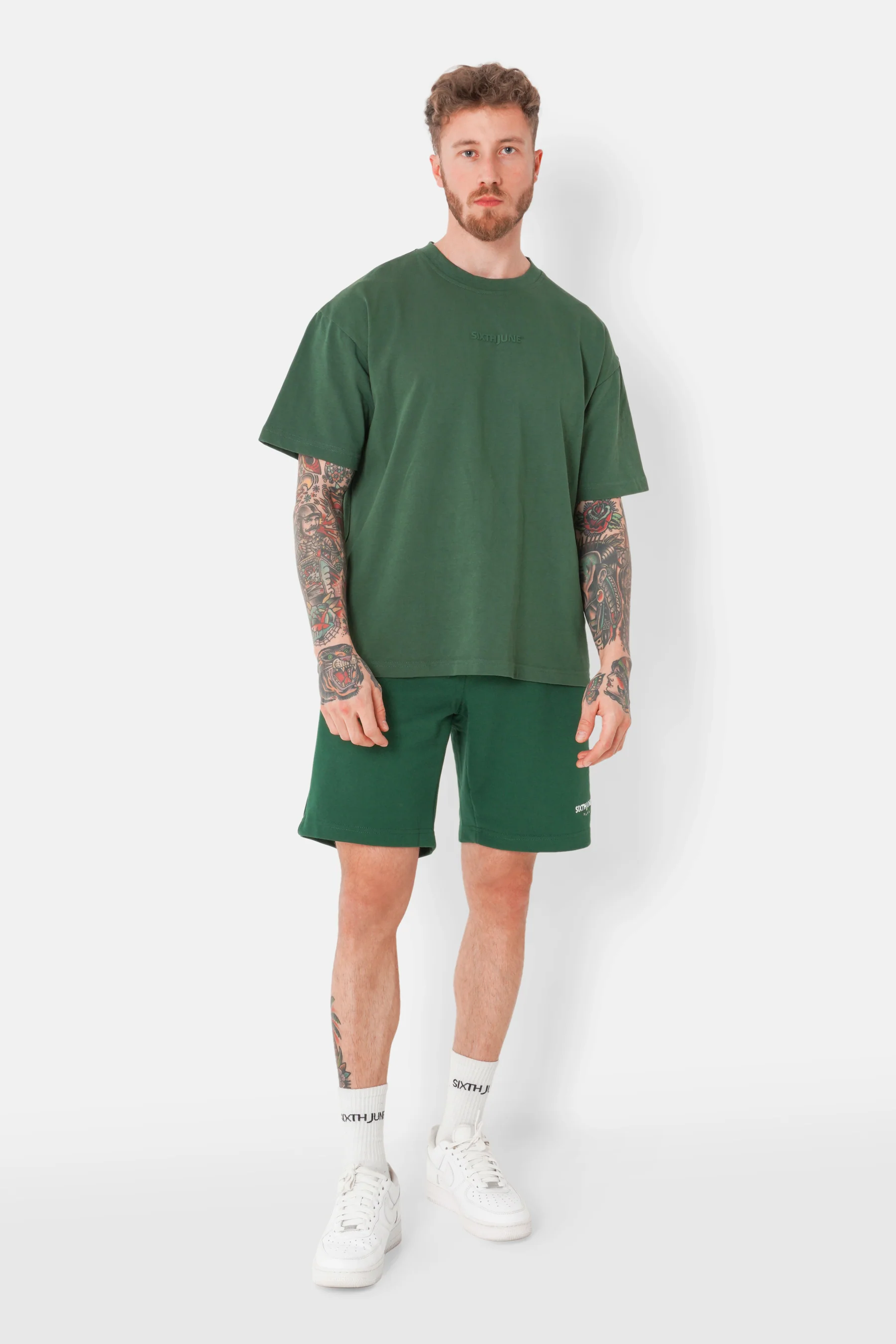 Short soft logo brodé Vert foncé - Image 2