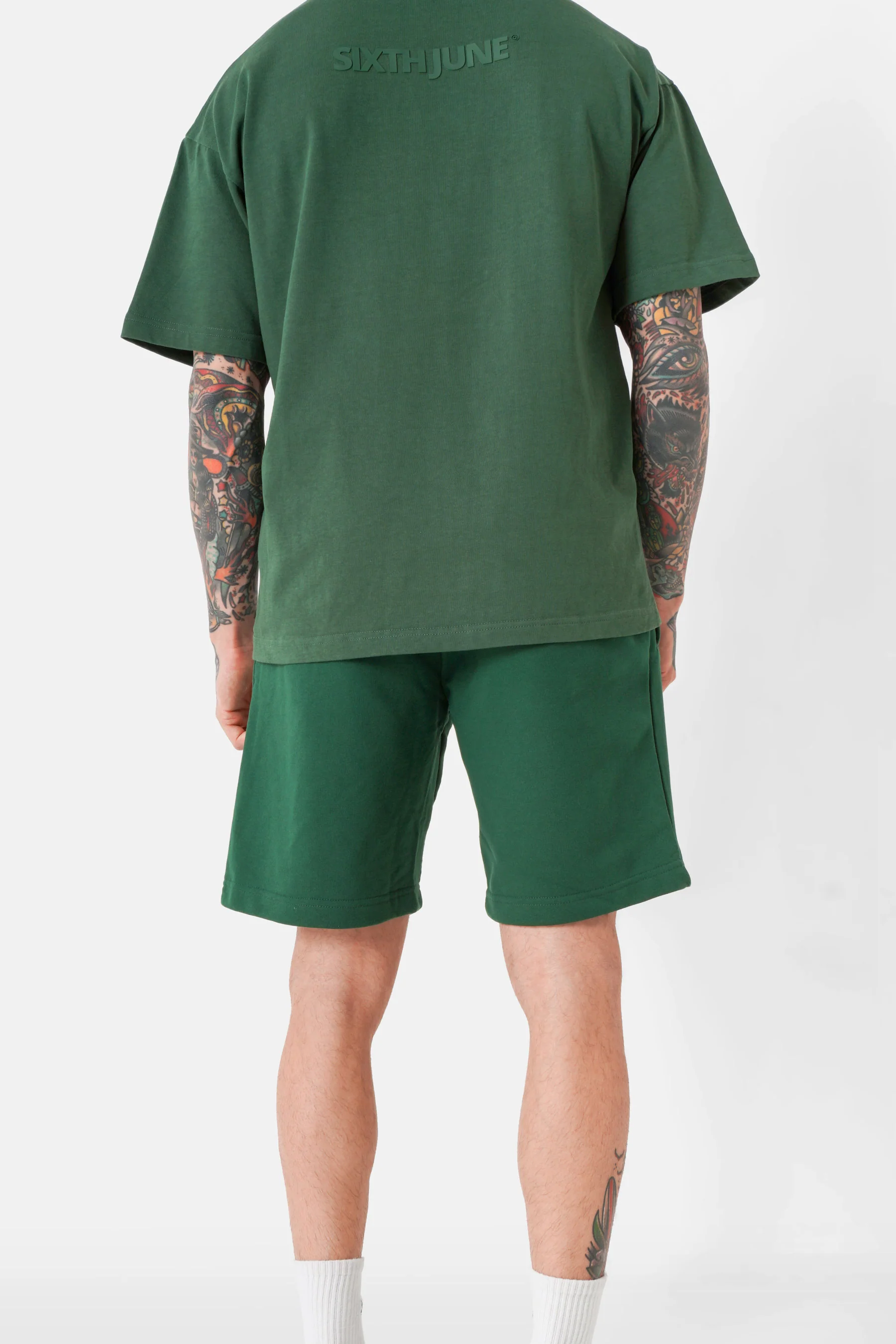 Short soft logo brodé Vert foncé - Image 5