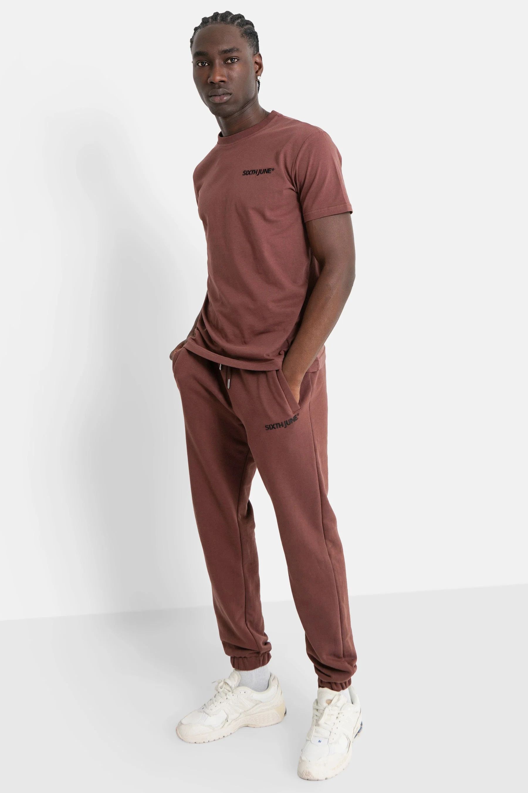 T-shirt soft logo brodé Marron - Image 2