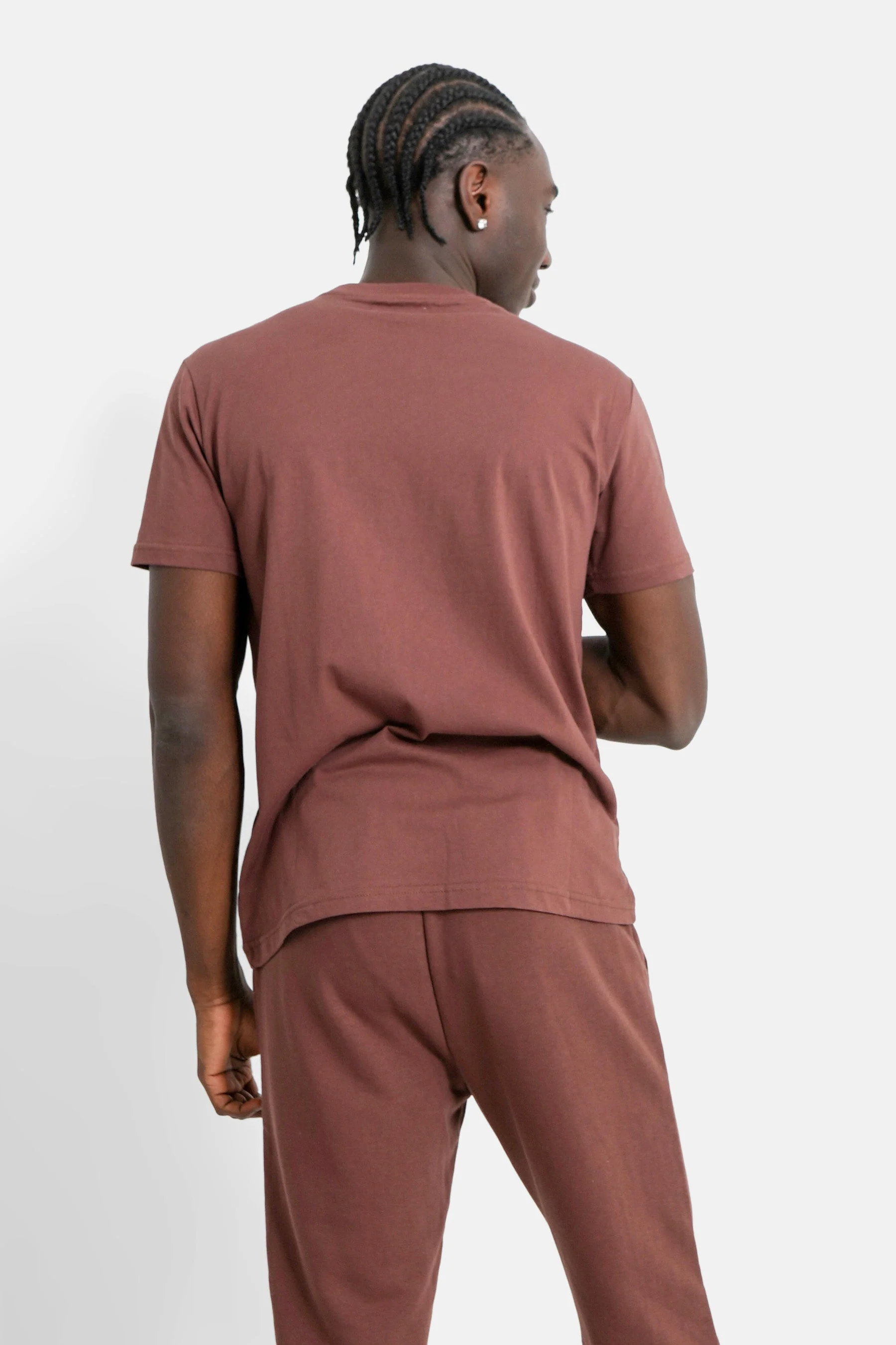 T-shirt soft logo brodé Marron - Image 5