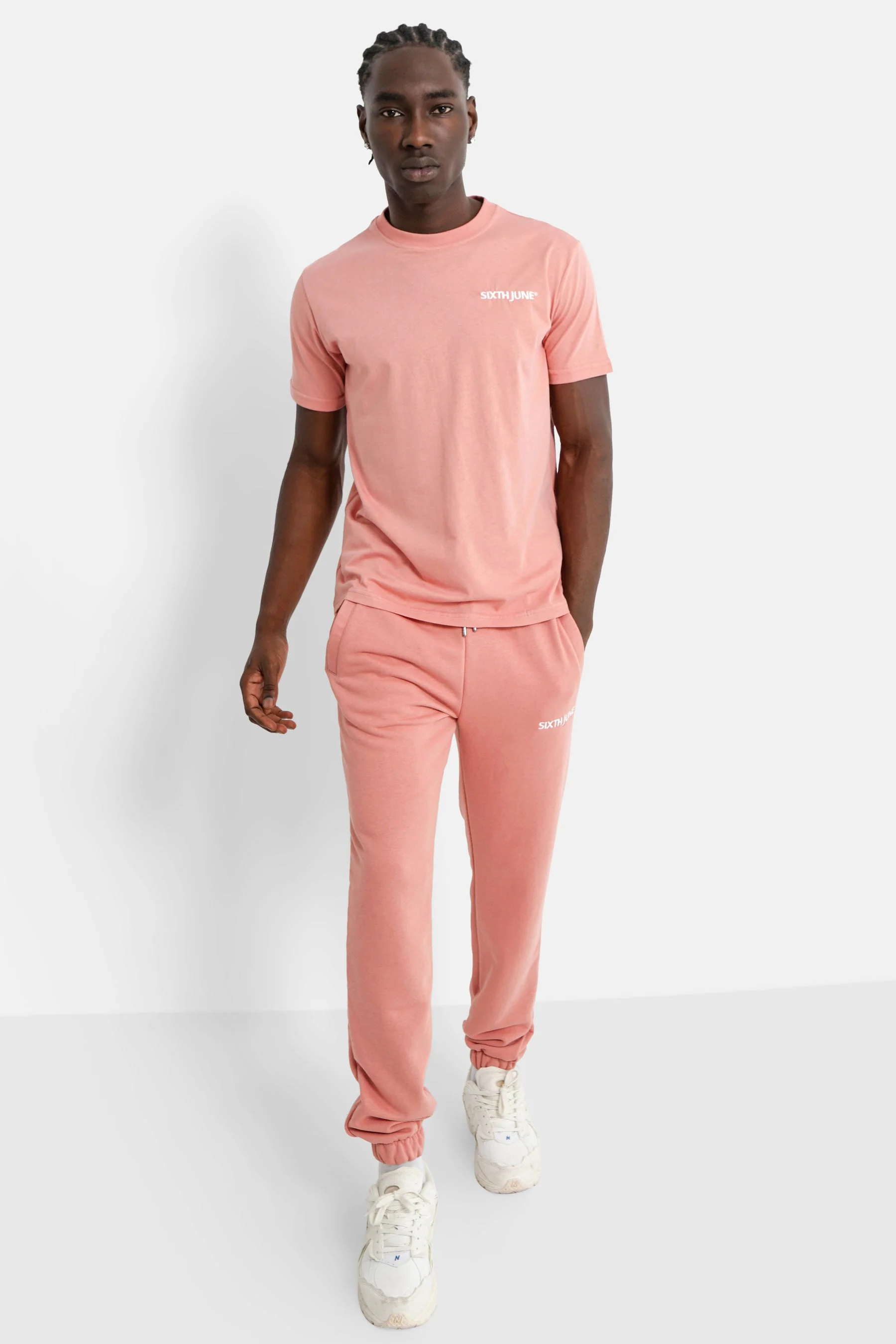 T-shirt soft logo brodé Rose clair - Image 2