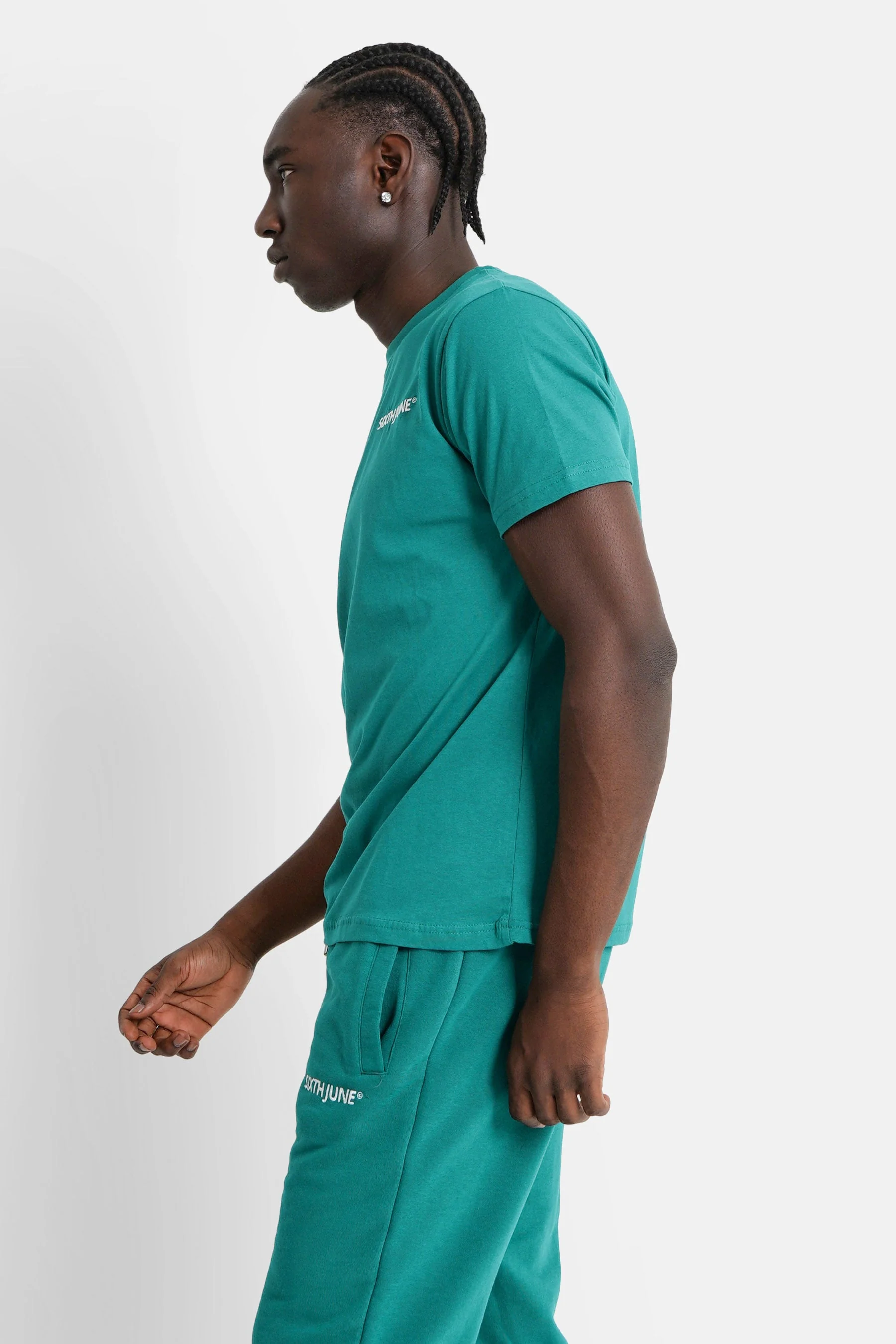 T-shirt soft logo brodé Vert - Image 4