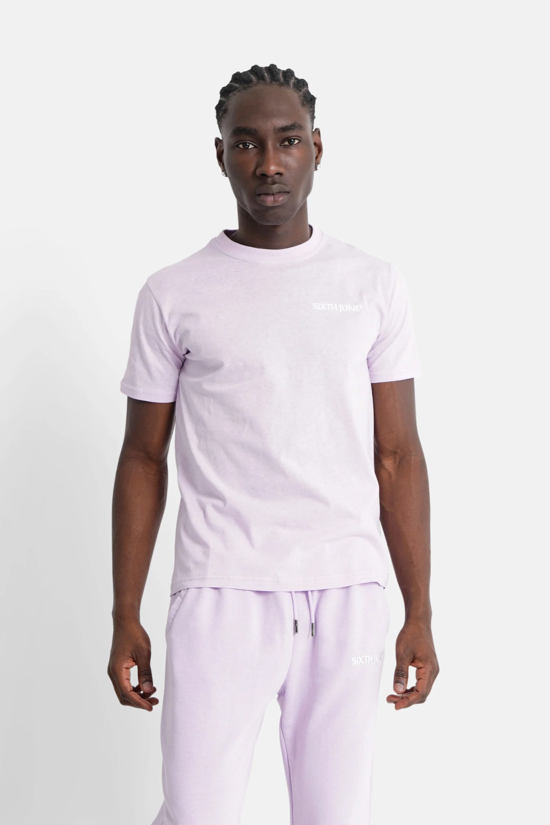 T-shirt soft logo brodé Violet clair