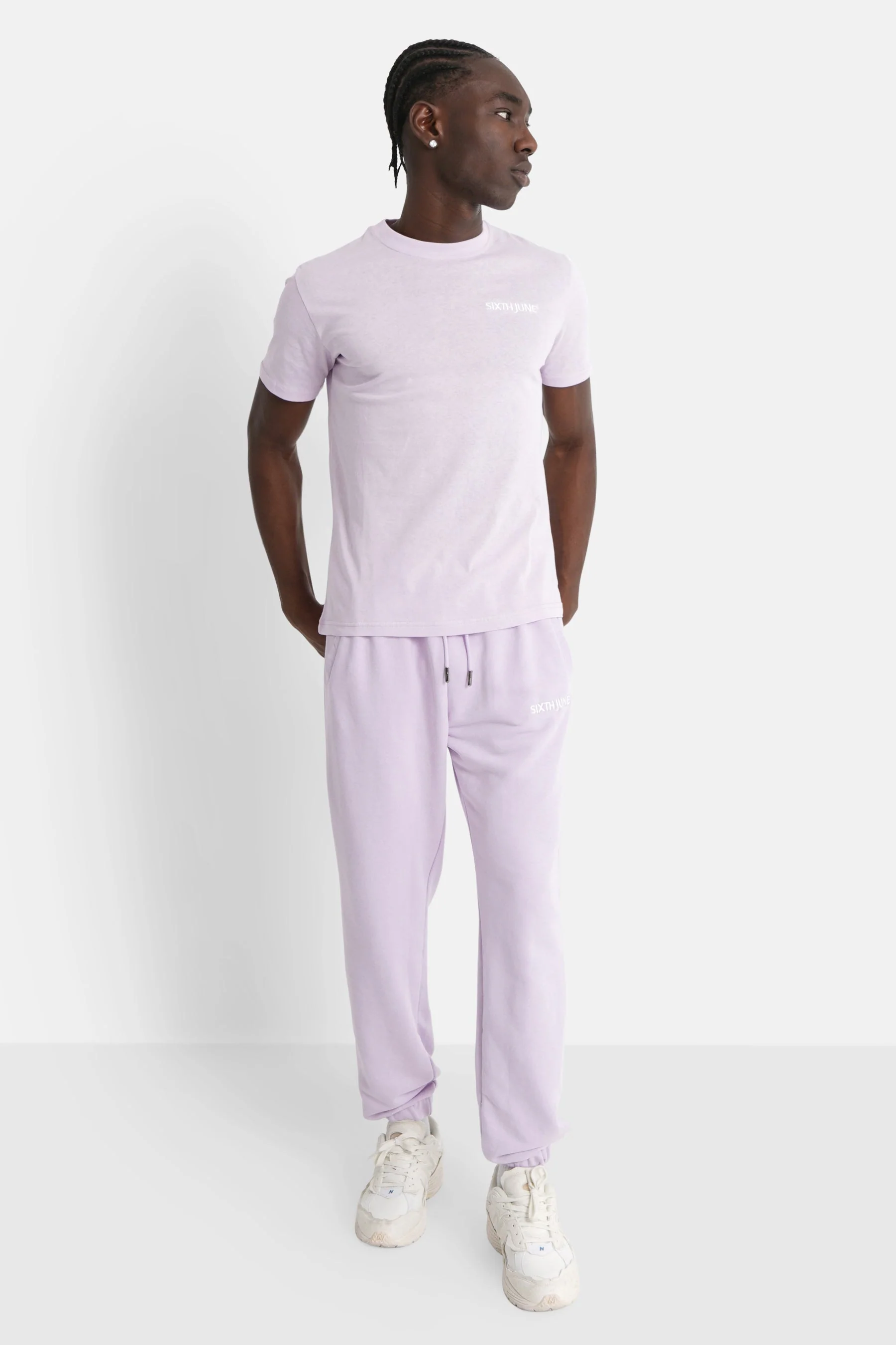 T-shirt soft logo brodé Violet clair - Image 2