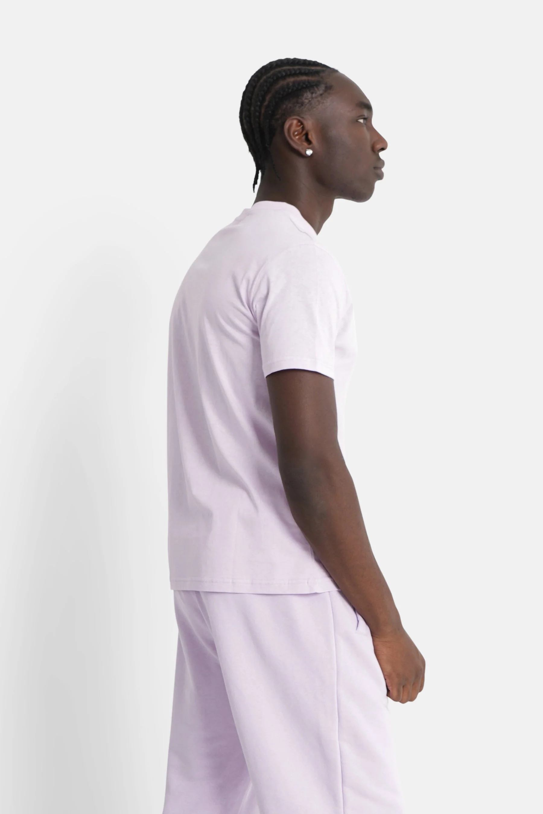 T-shirt soft logo brodé Violet clair - Image 4