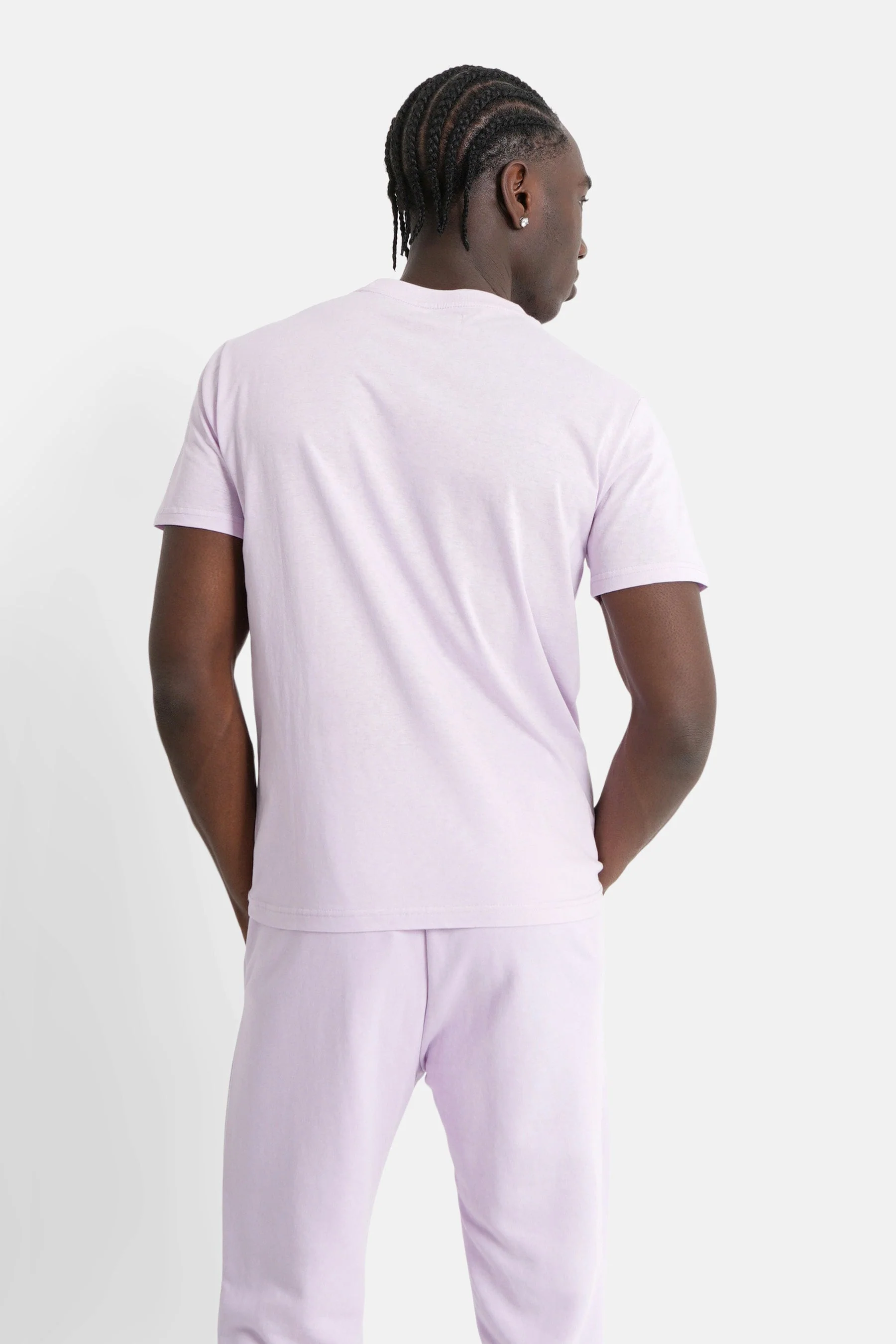 T-shirt soft logo brodé Violet clair - Image 5