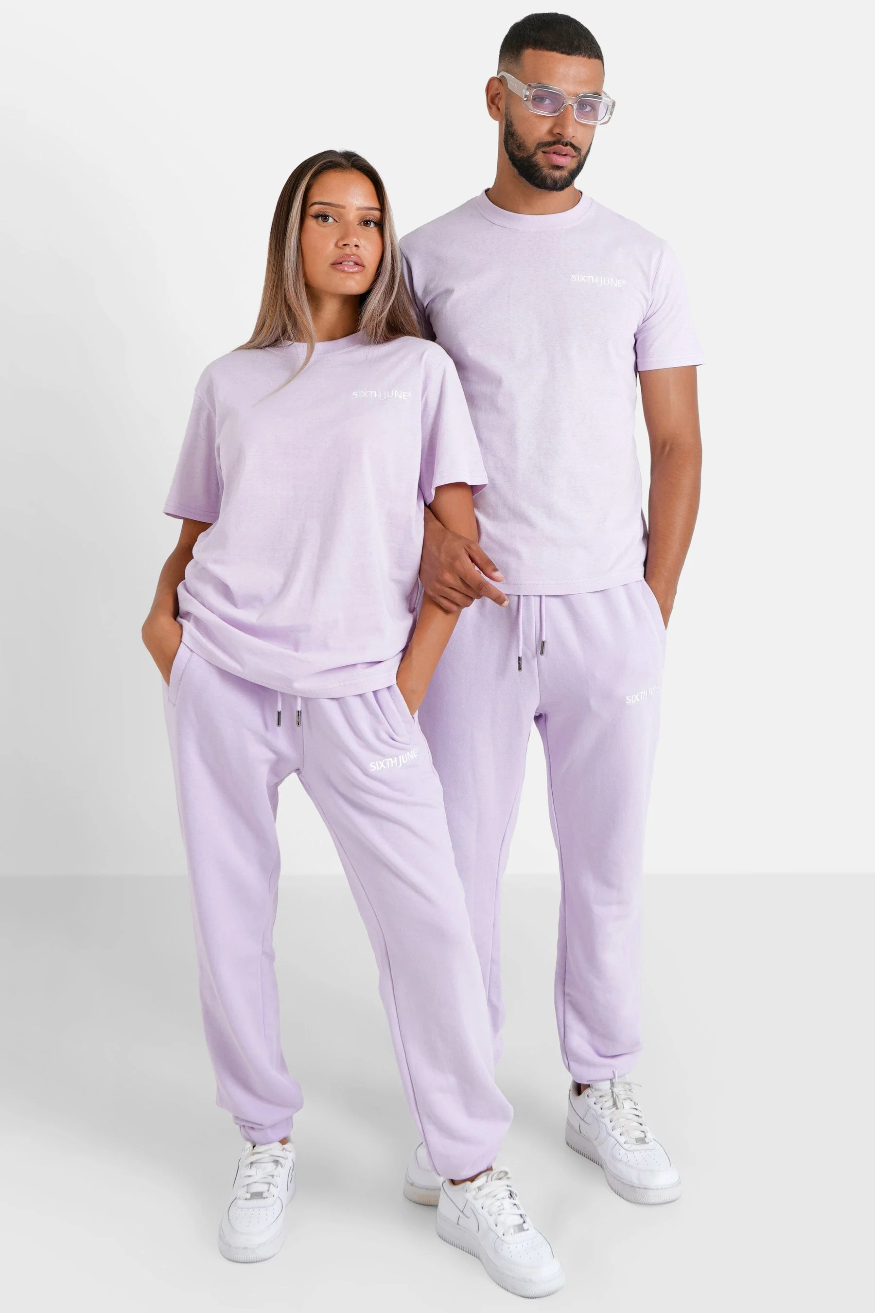 T-shirt soft logo brodé Violet clair - Image 7