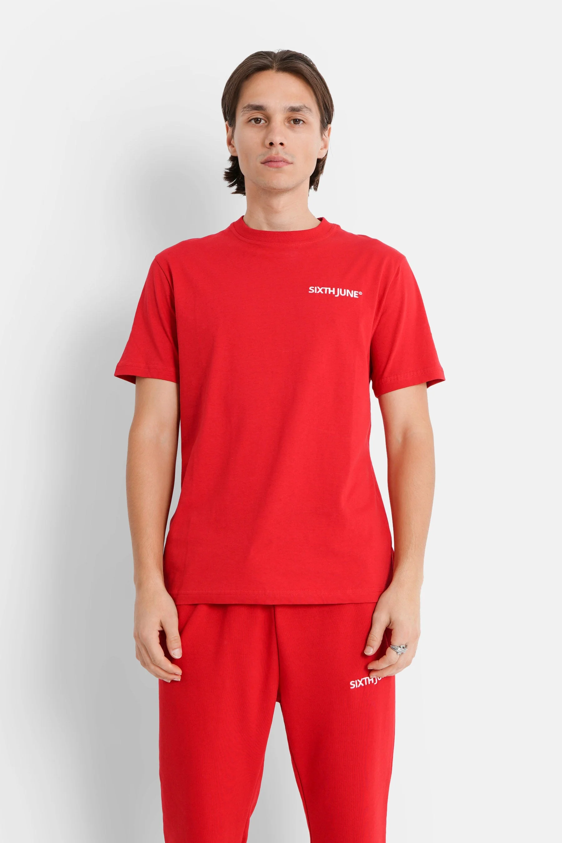 T-shirt soft logo brodé Rouge