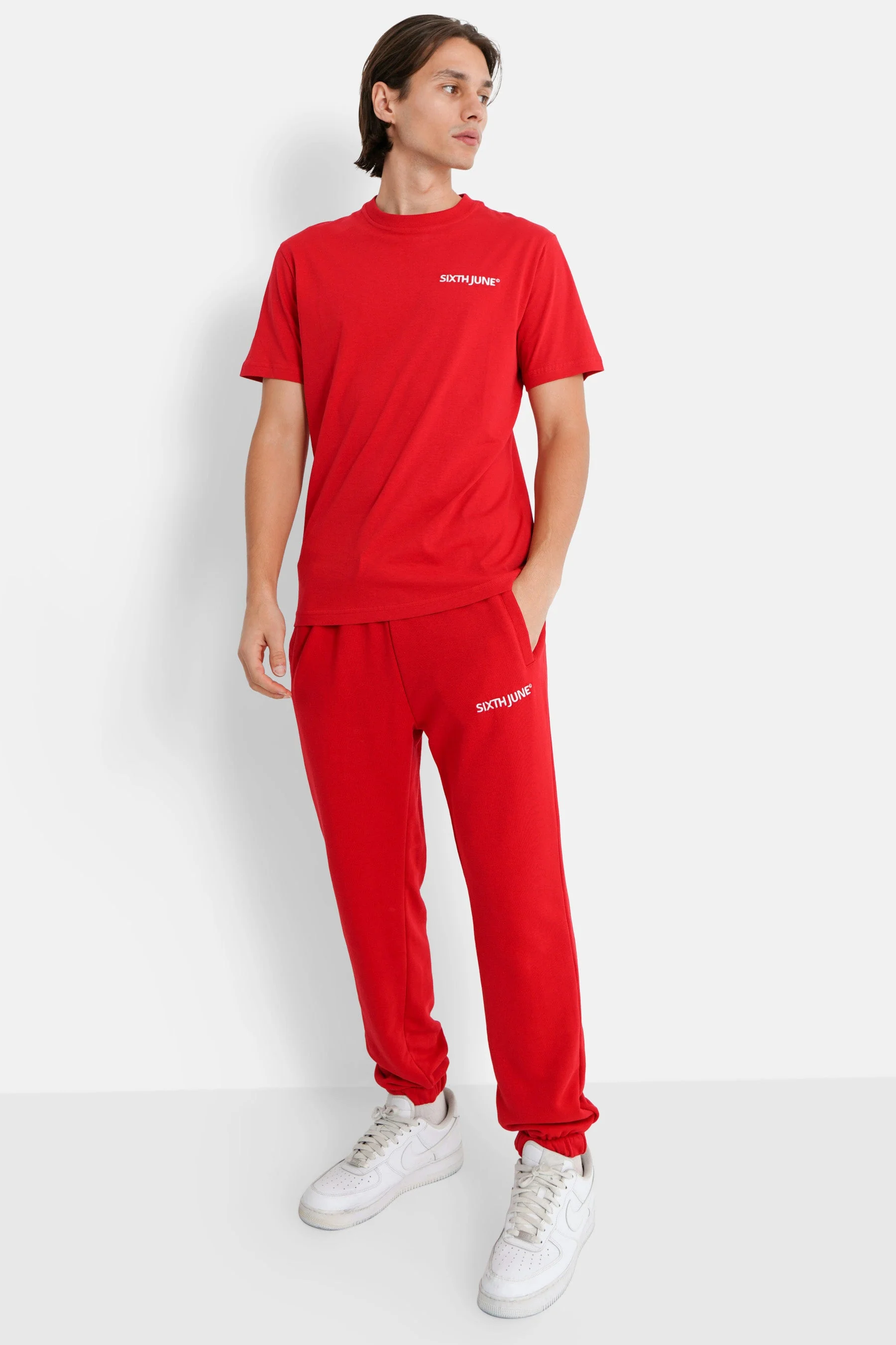T-shirt soft logo brodé Rouge - Image 2